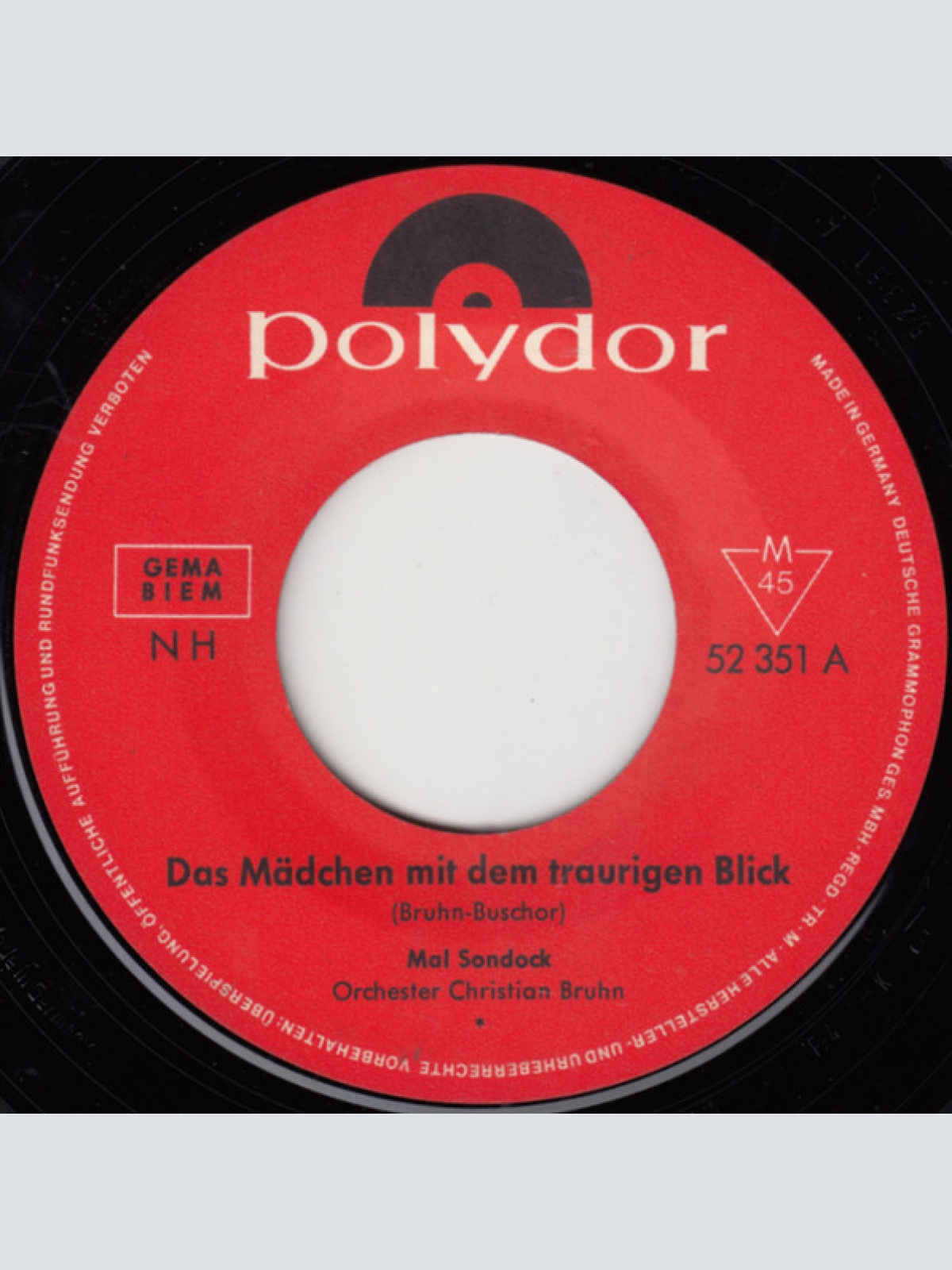 Vinyl / Mal Sondock - Das Mädchen Mit Dem Traurigen Blick