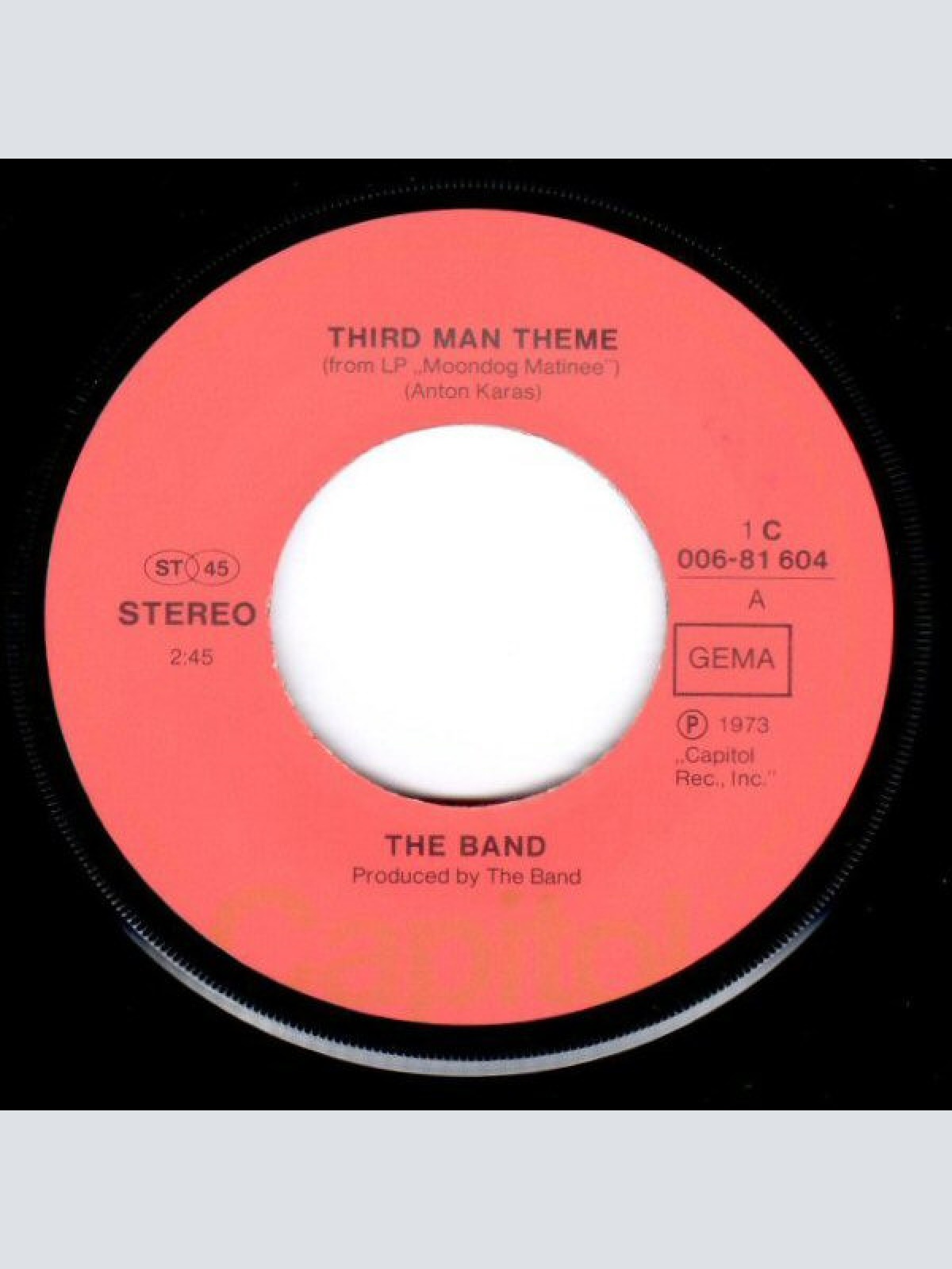 Vinyl / The Band - Third Man Theme