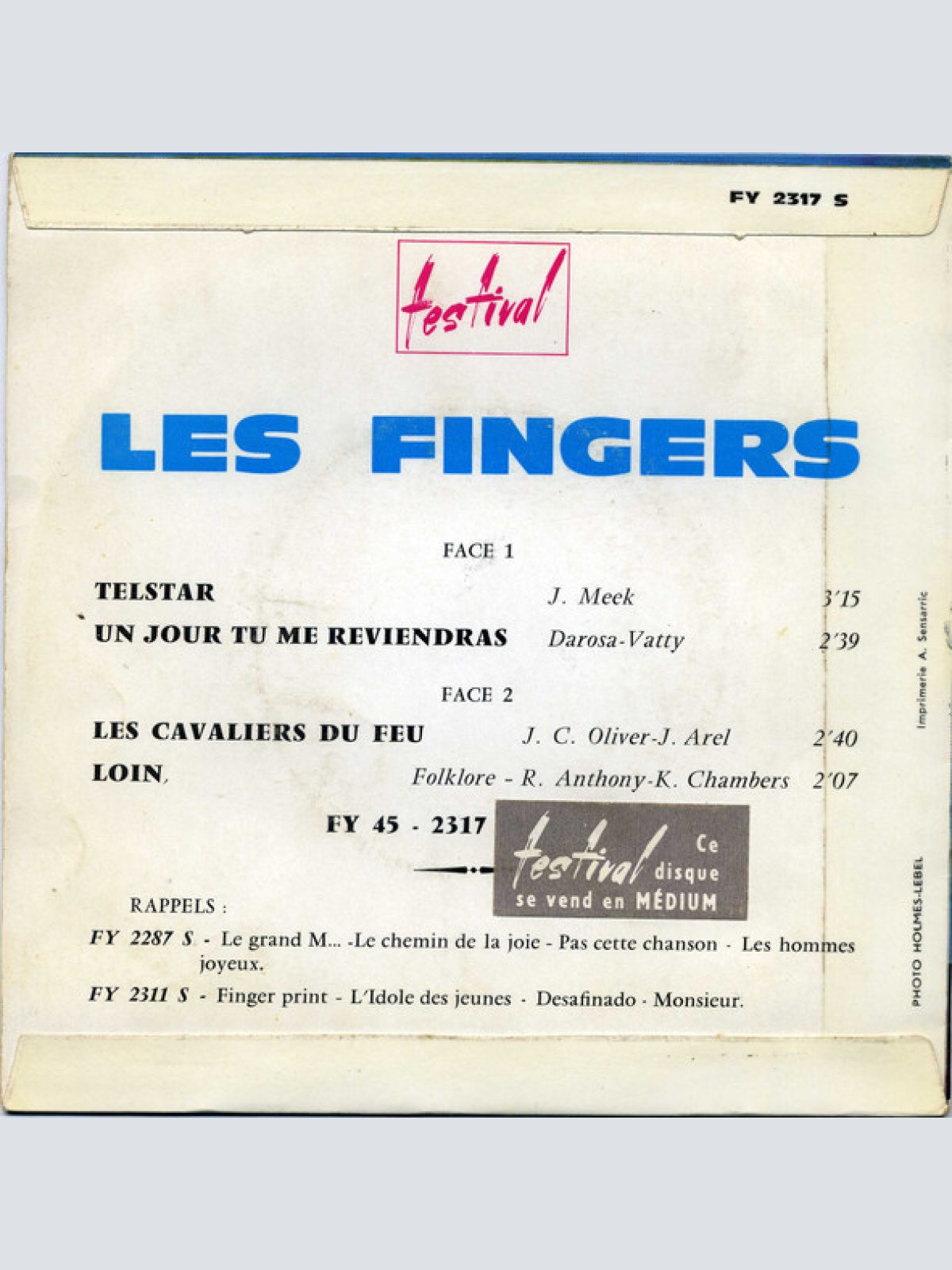 Vinyl / Les Fingers - Telstar