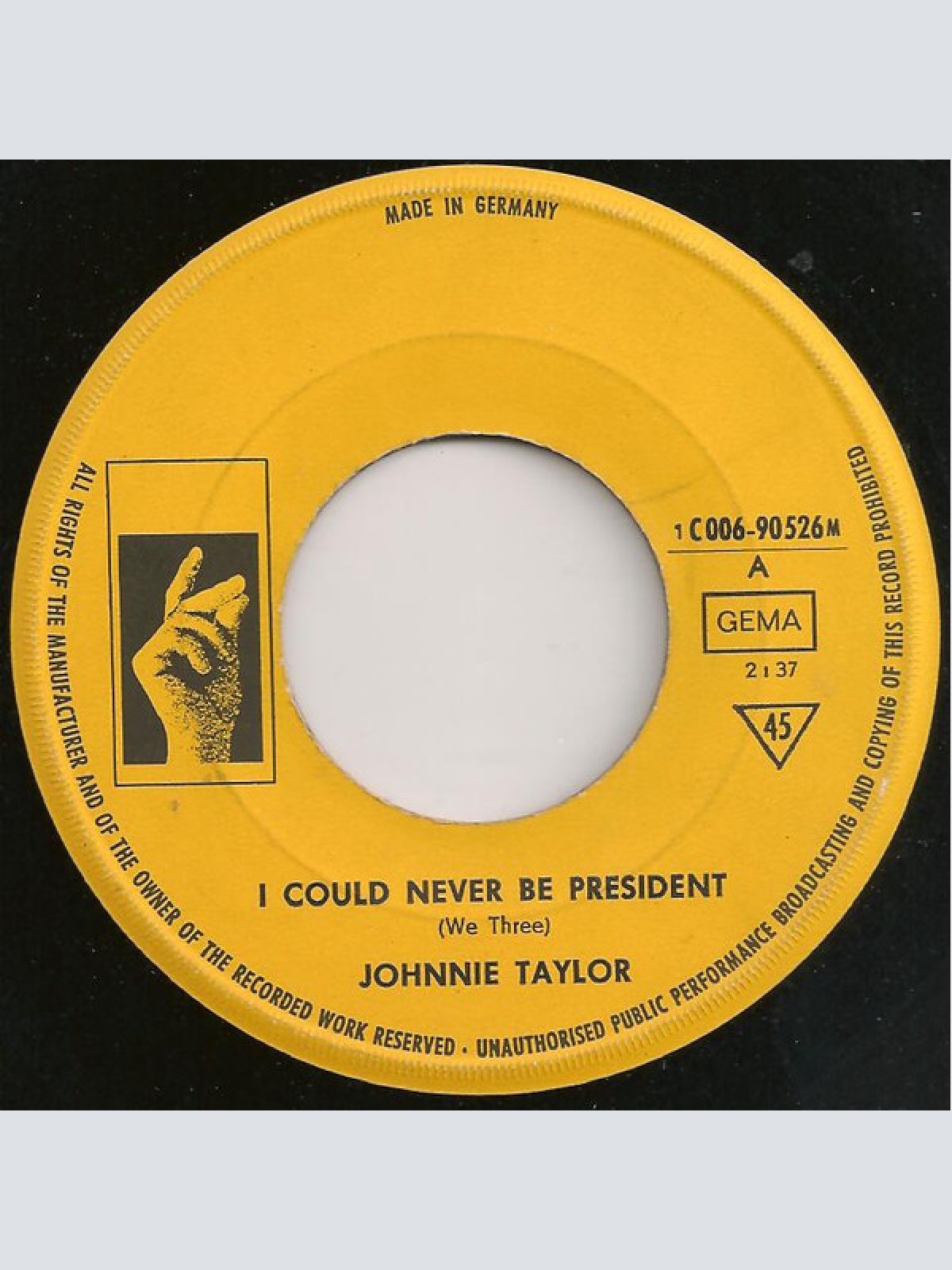 Vinyl / Johnnie Taylor - I Could Never Be President / It's Amazing