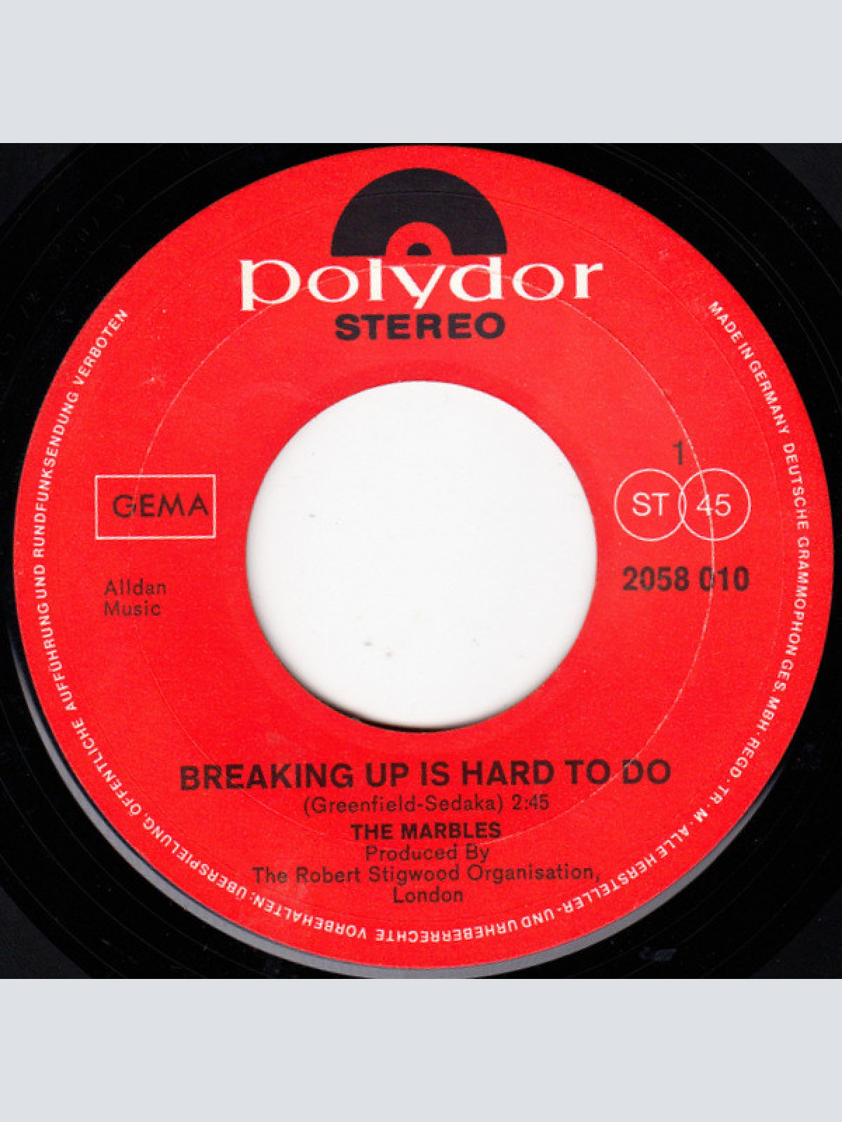 Vinyl / The Marbles* - Breaking Up Is Hard To Do