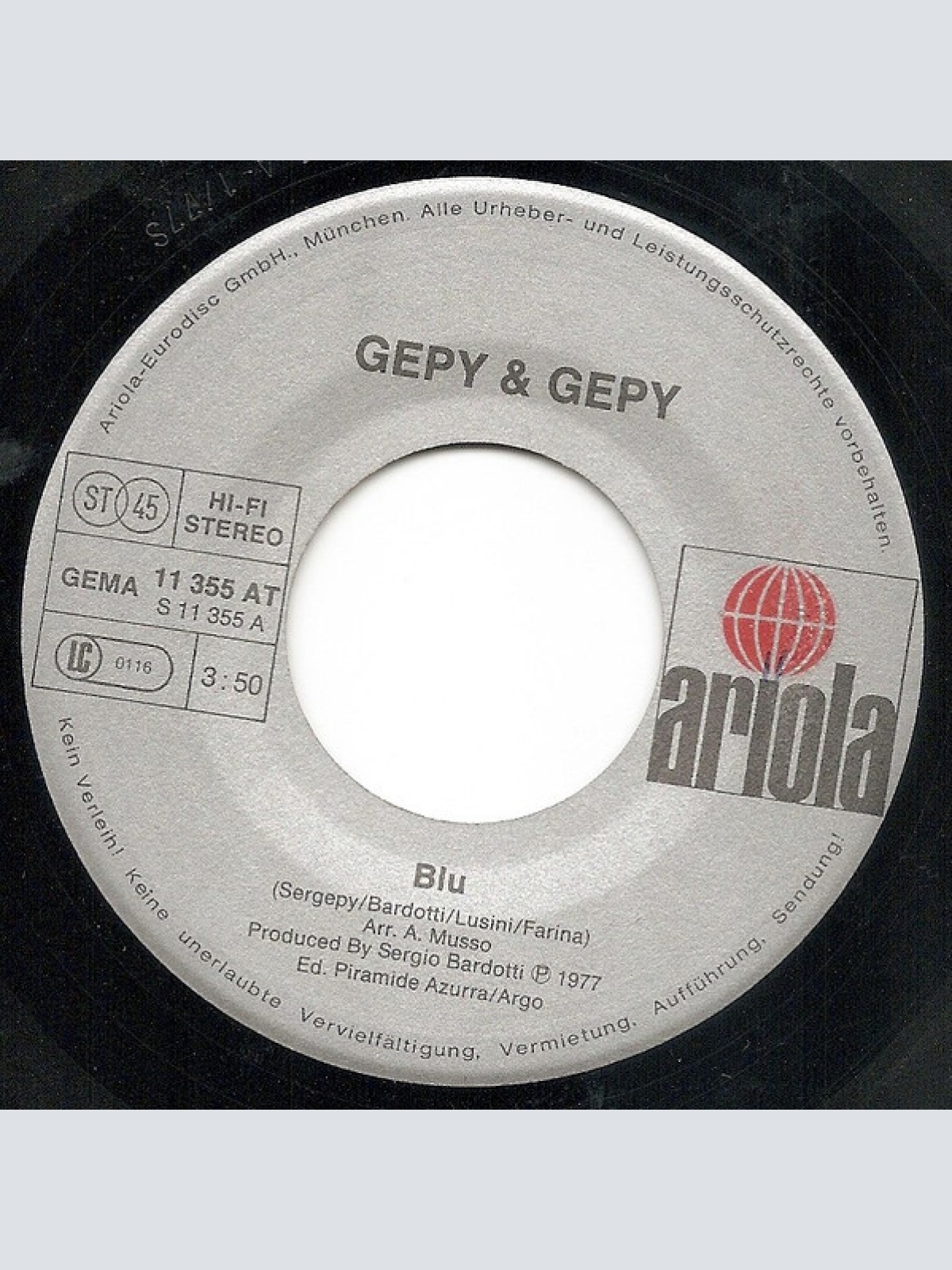 Vinyl / Gepy & Gepy - Blu