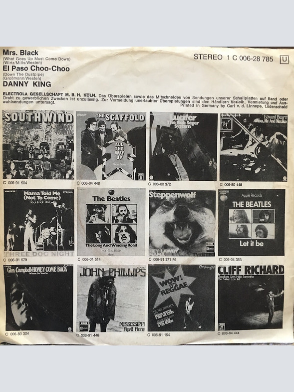 Vinyl / Danny King (4) - Mrs. Black