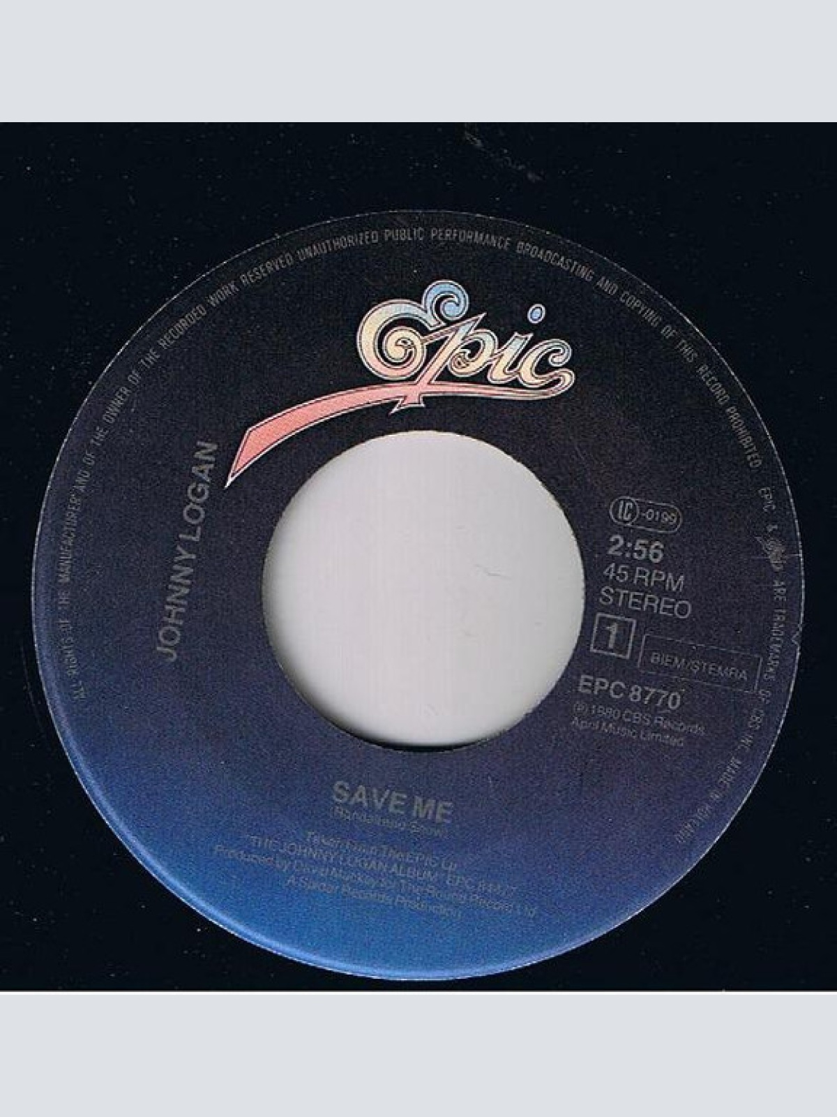 Vinyl / Johnny Logan - Save Me