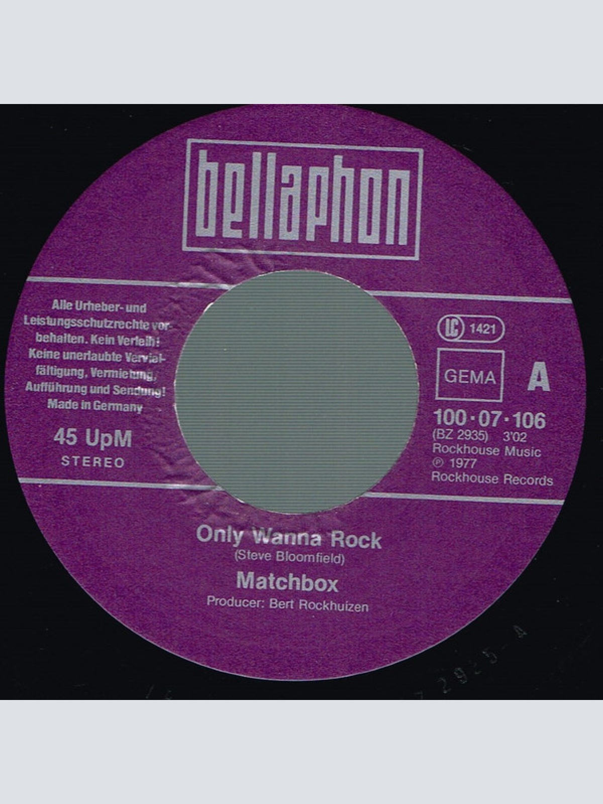 Vinyl / Matchbox (3) - Only Wanna Rock