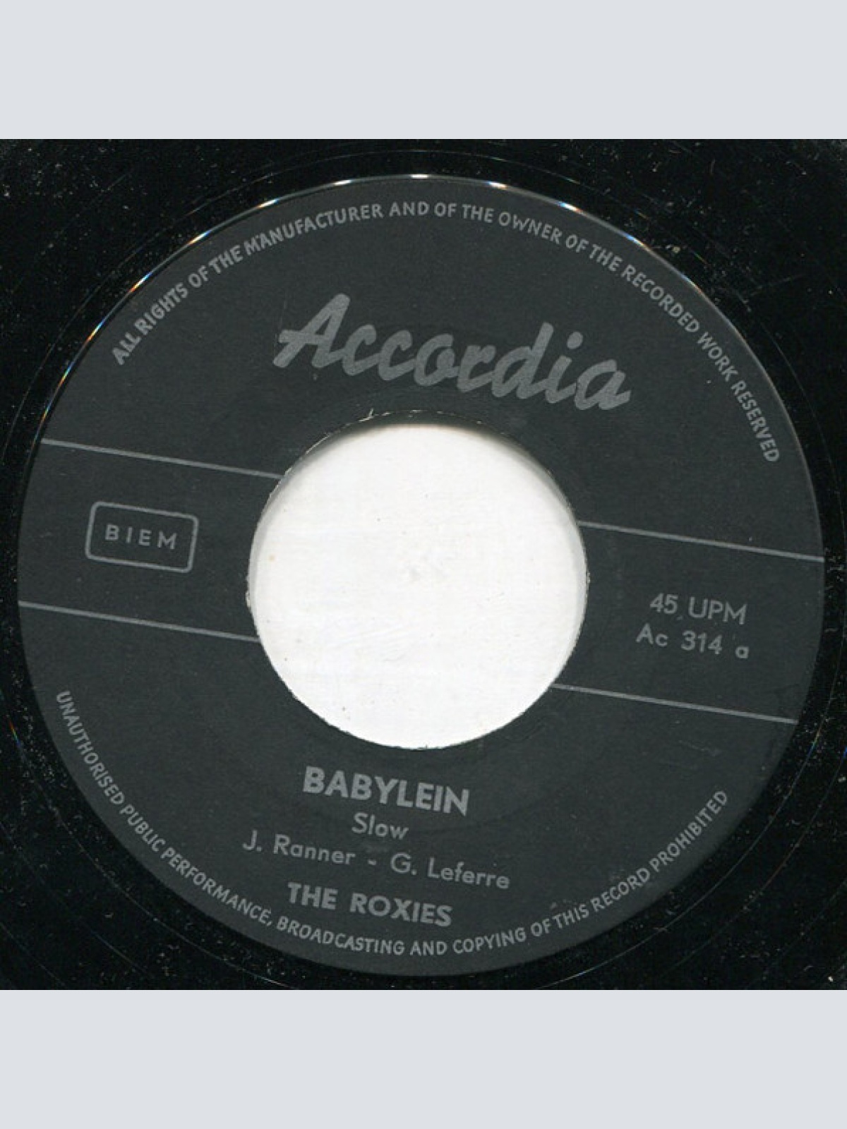 Vinyl / The Roxies (2) - Babylein