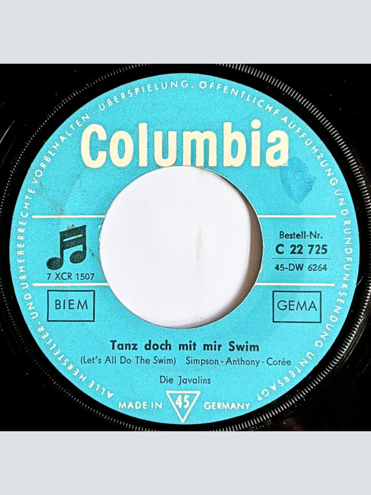 Vinyl / The Javalins - Scherben (Bits And Pieces) / Tanz Doch Mit Mir Swim (Let's All Do The Swim)