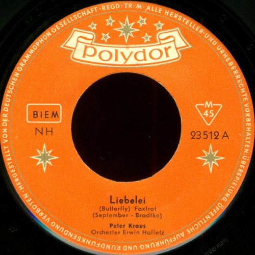 Vinyl / Peter Kraus - Liebelei / Laß Mich Bitte Nie Allein