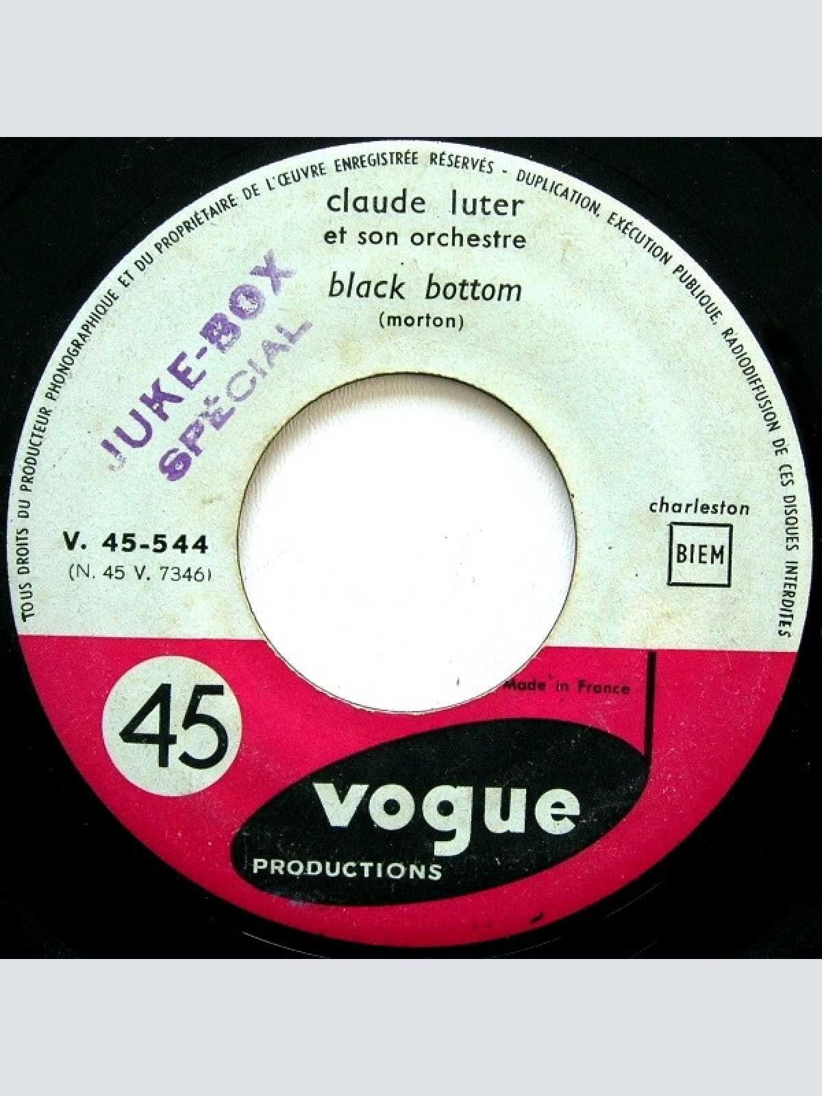 Vinyl / Claude Luter Et Son Orchestre - Yes Sir, That's My Baby / Black Bottom