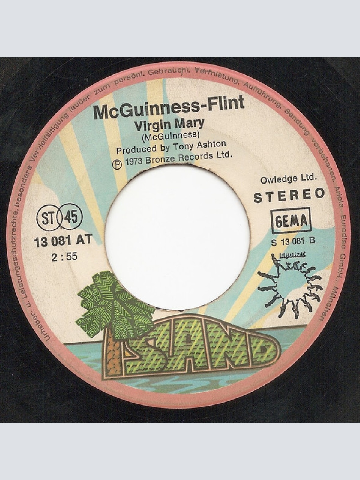 Vinyl / McGuinness-Flint* - Ride On My Rainbow