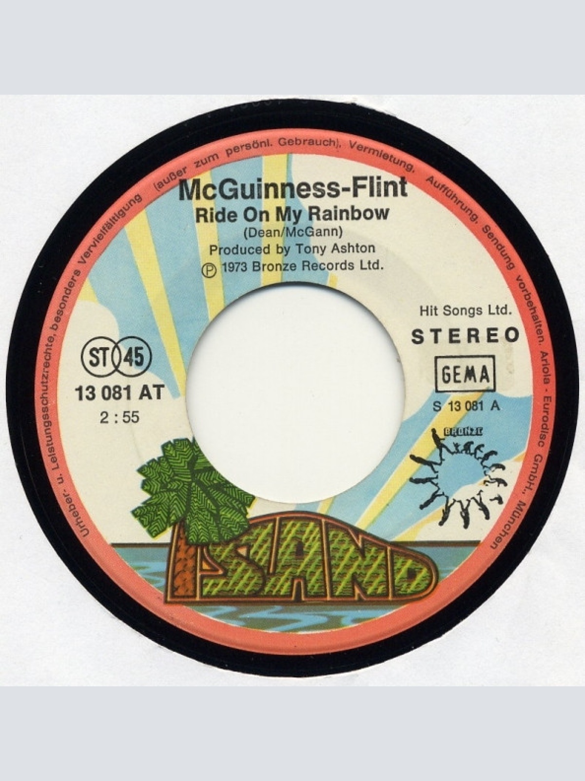 Vinyl / McGuinness-Flint* - Ride On My Rainbow