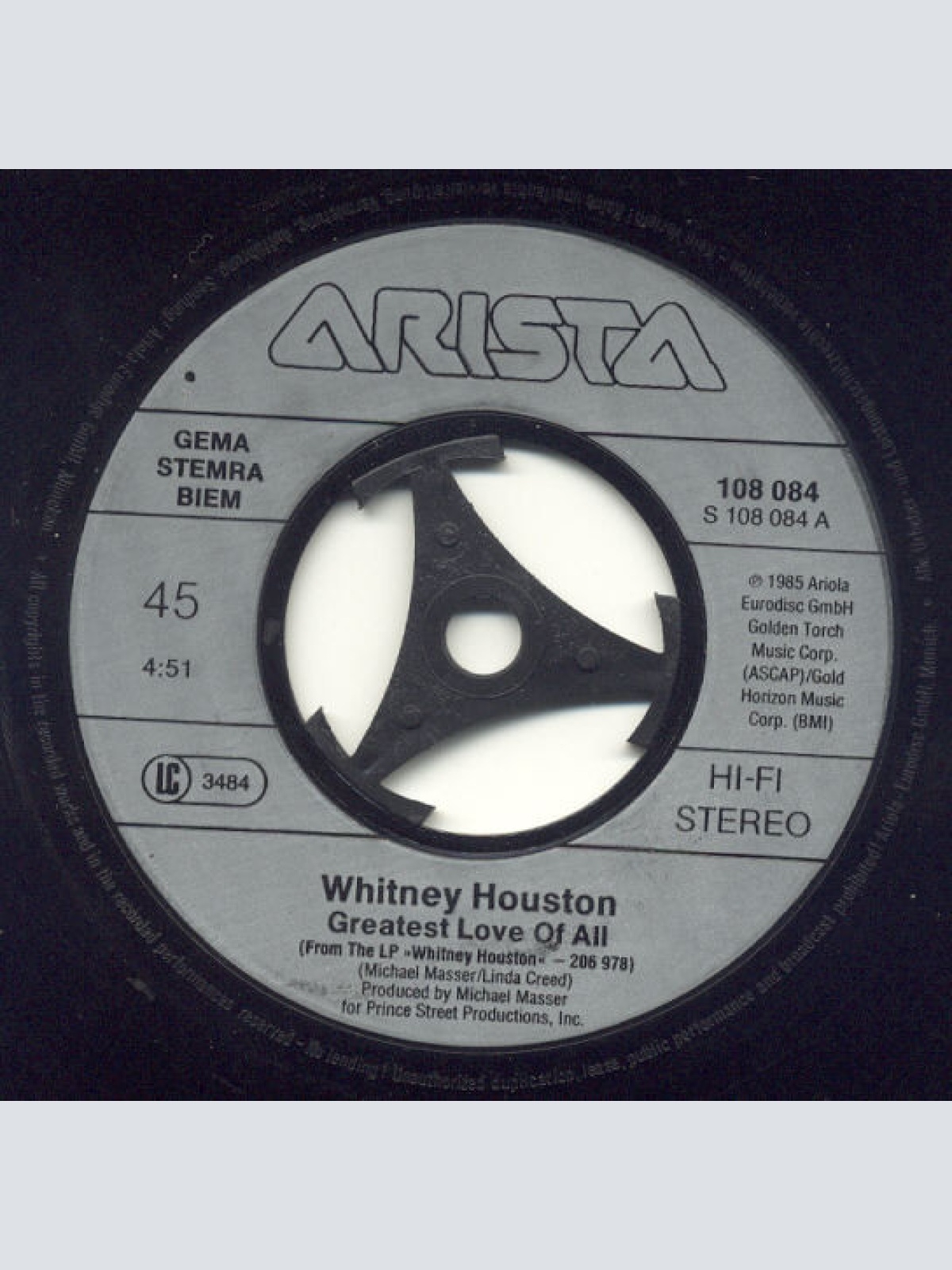 Vinyl / Whitney Houston - Greatest Love Of All