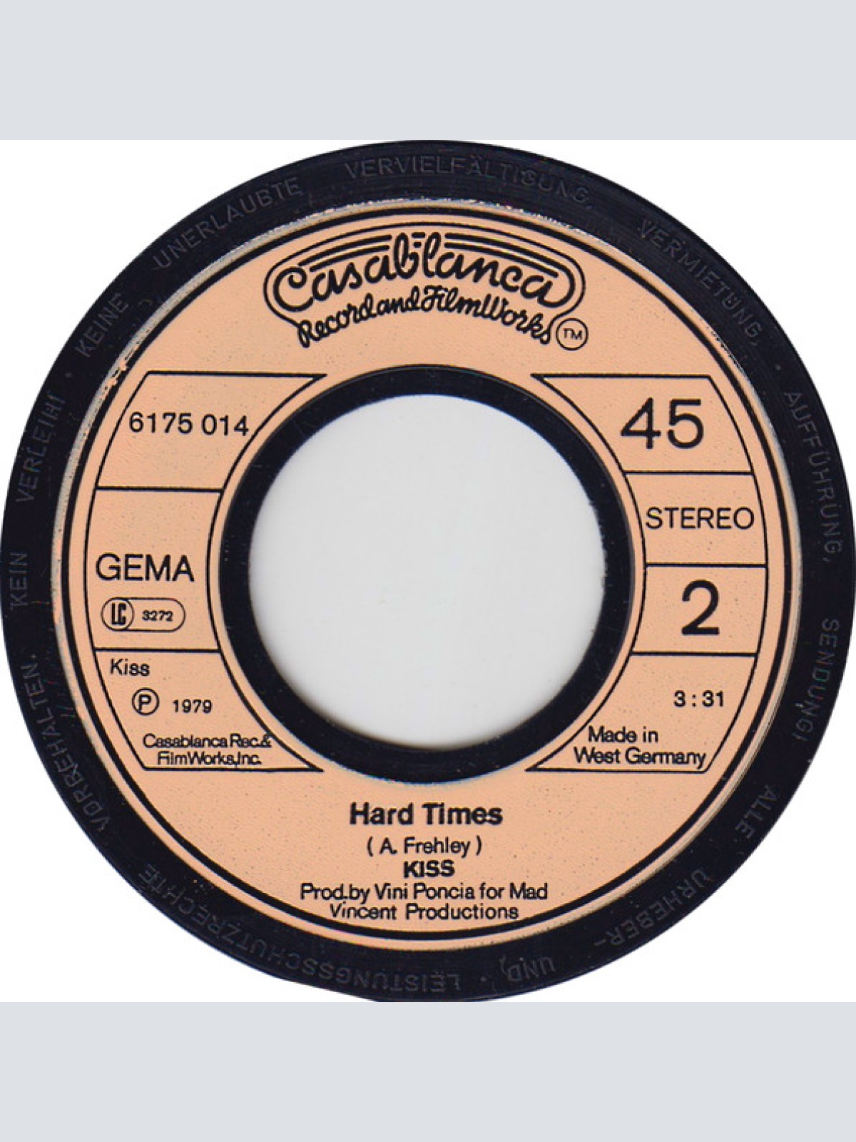 Vinyl / Kiss - I Was Made For Loving You