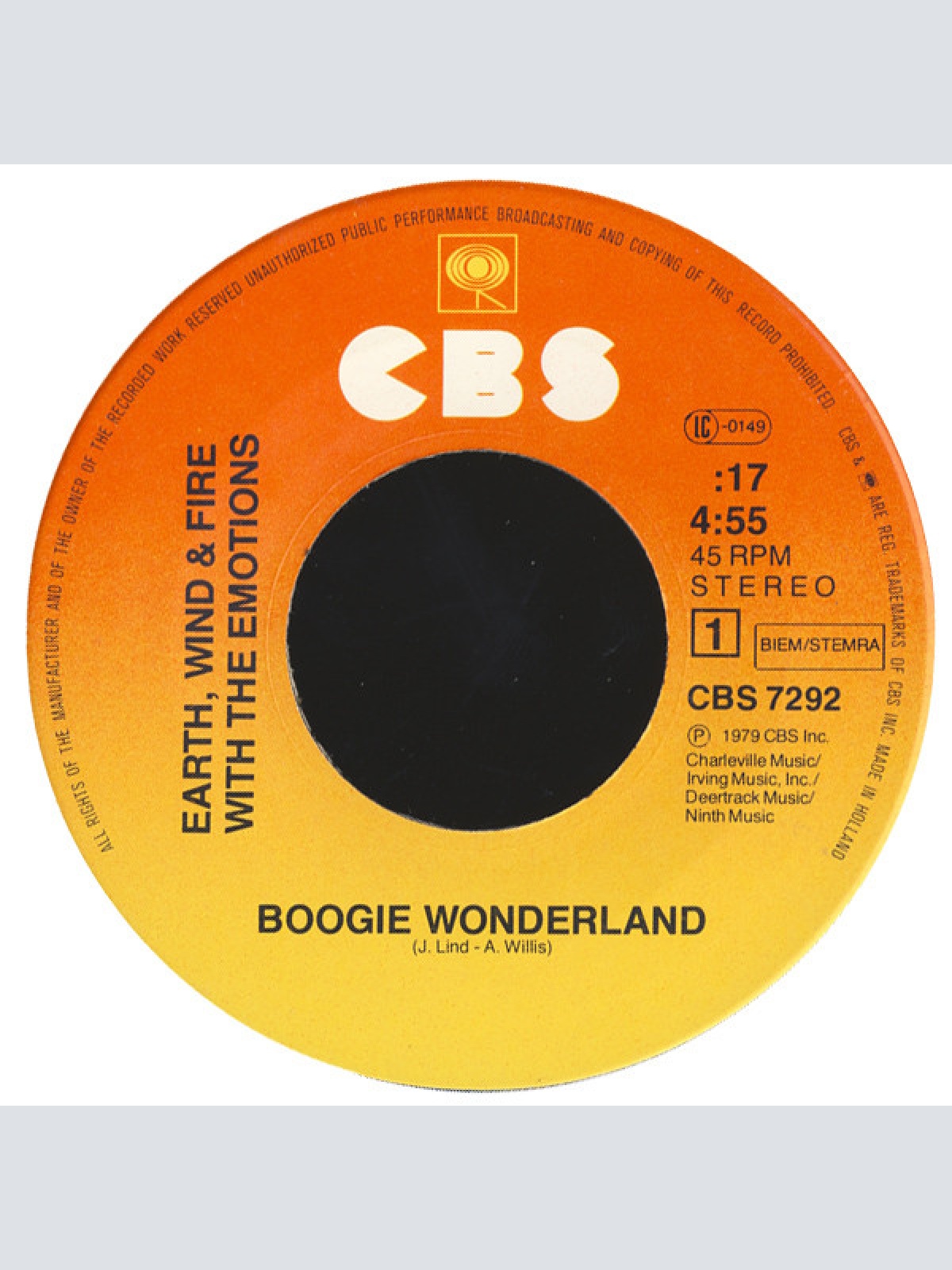 Vinyl / Earth, Wind & Fire With The Emotions - Boogie Wonderland