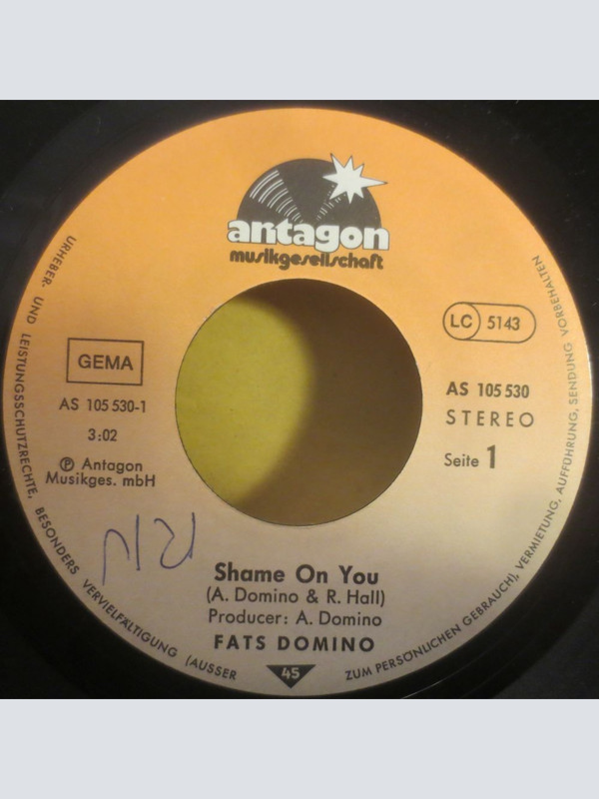 Vinyl / Fats Domino - Shame On You