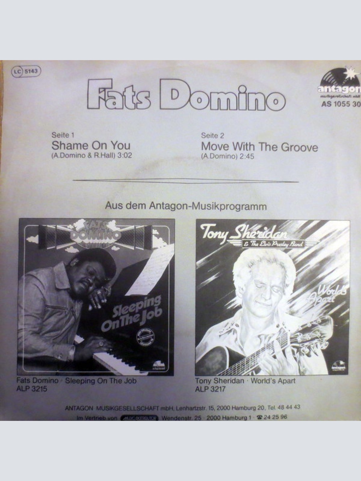 Vinyl / Fats Domino - Shame On You