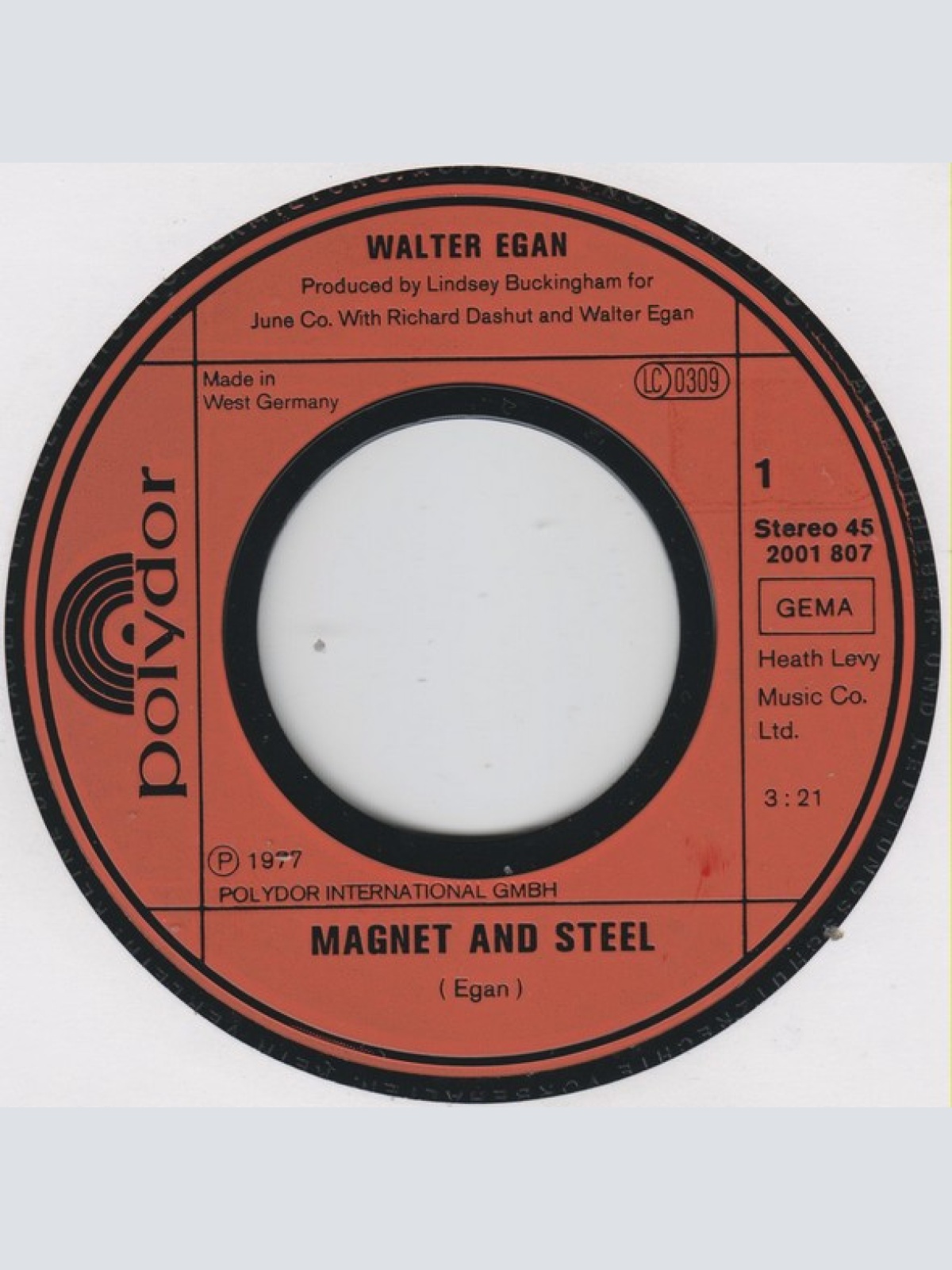 Vinyl / Walter Egan - Magnet And Steel