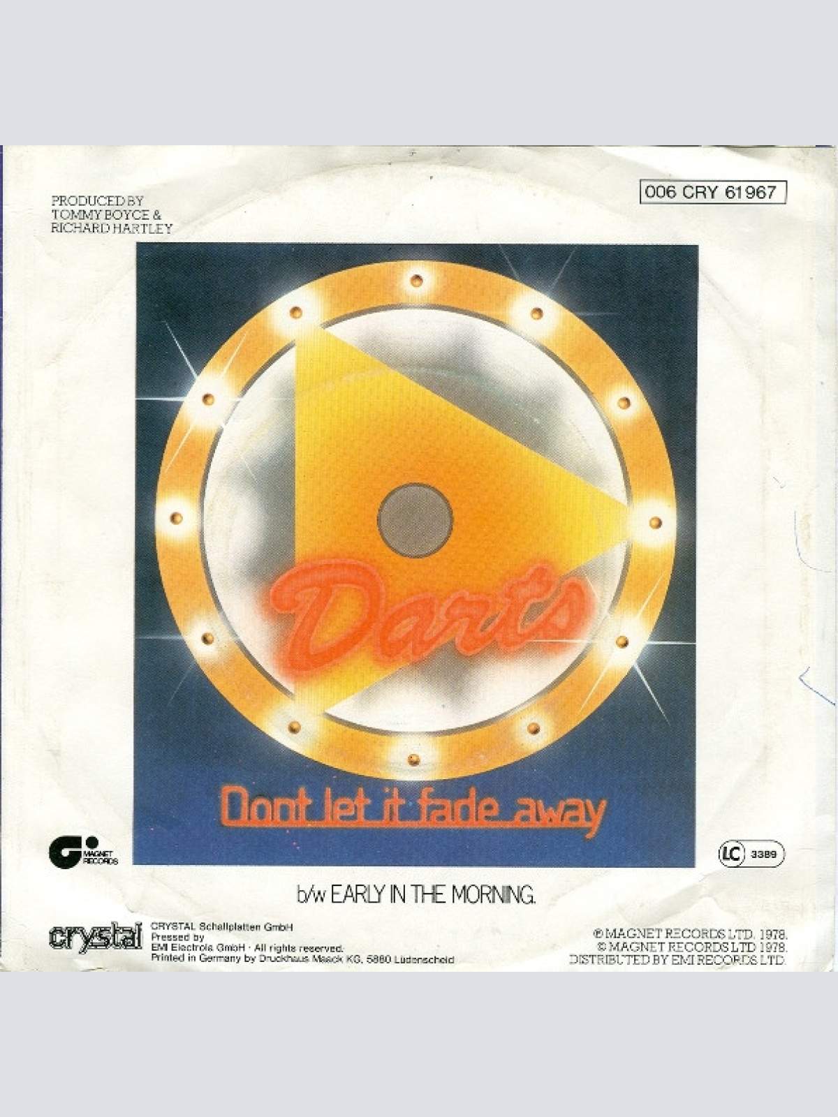 Vinyl / Darts - Don't Let It Fade Away