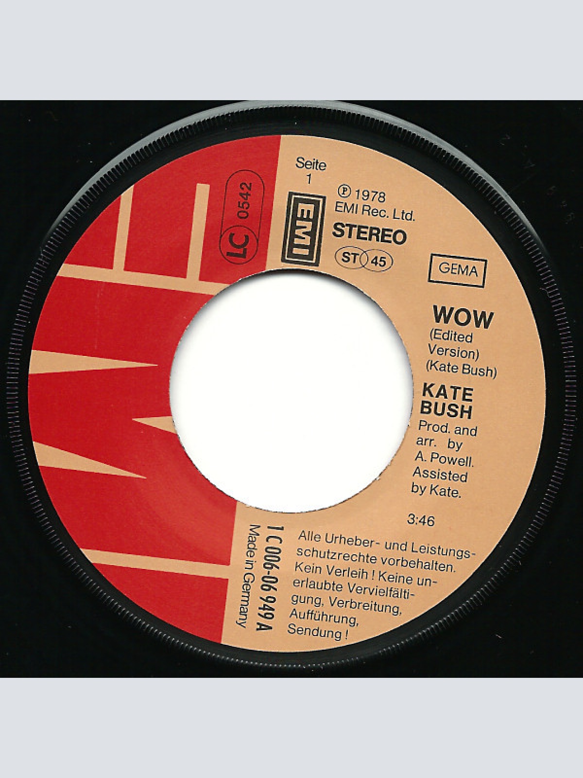 Vinyl / Kate Bush - Wow