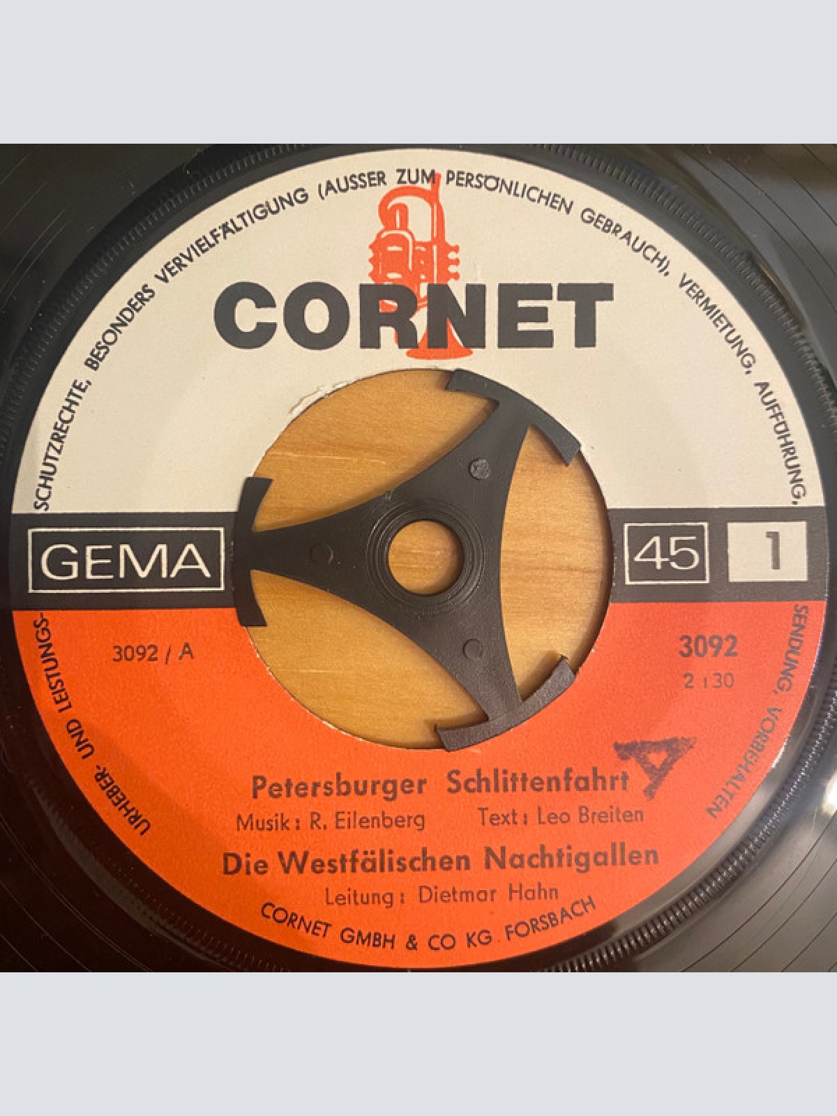 Vinyl / Die Westfälischen Nachtigallen Leitung: Dietmar Hahn - Petersburger Schlittenfahrt