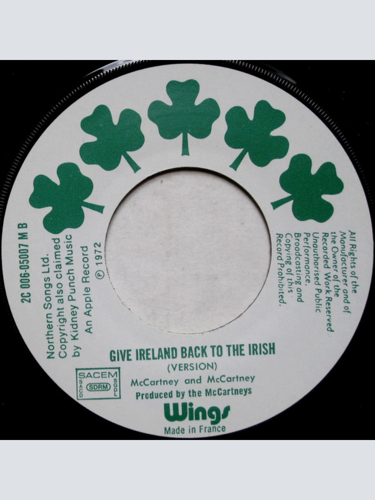 Vinyl / Wings (2) - Give Ireland Back To The Irish
