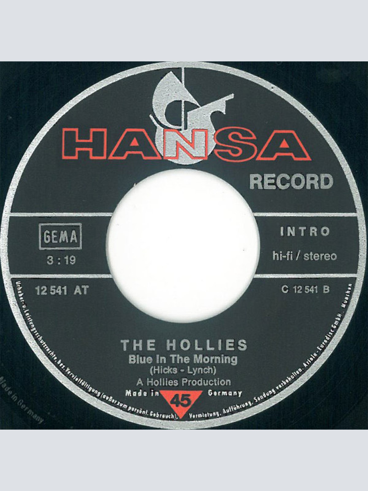 Vinyl / The Hollies - Don't Leave The Child Alone / Blue In The Morning