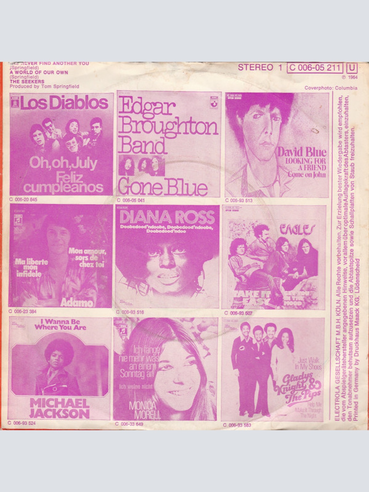 Vinyl / The Seekers - I'll Never Find Another You / A World Of Our Own