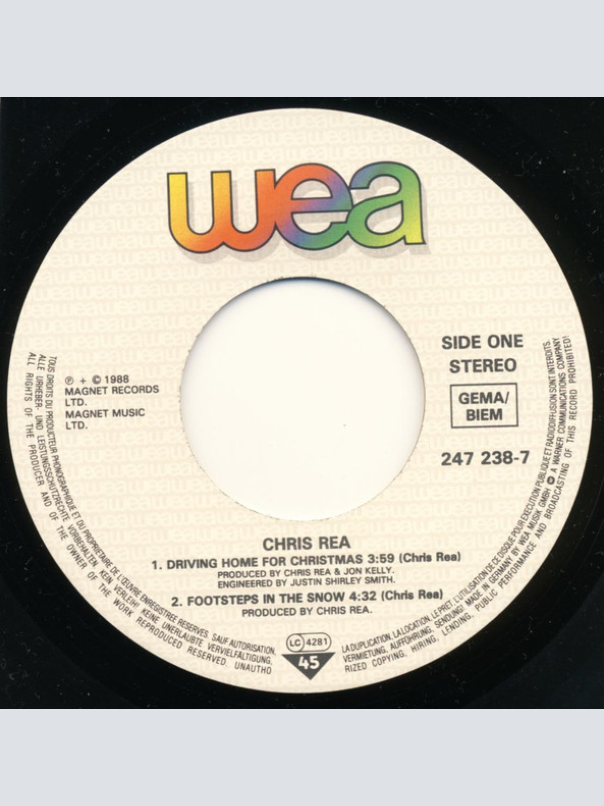 Vinyl / Chris Rea - Driving Home For Christmas The Christmas EP