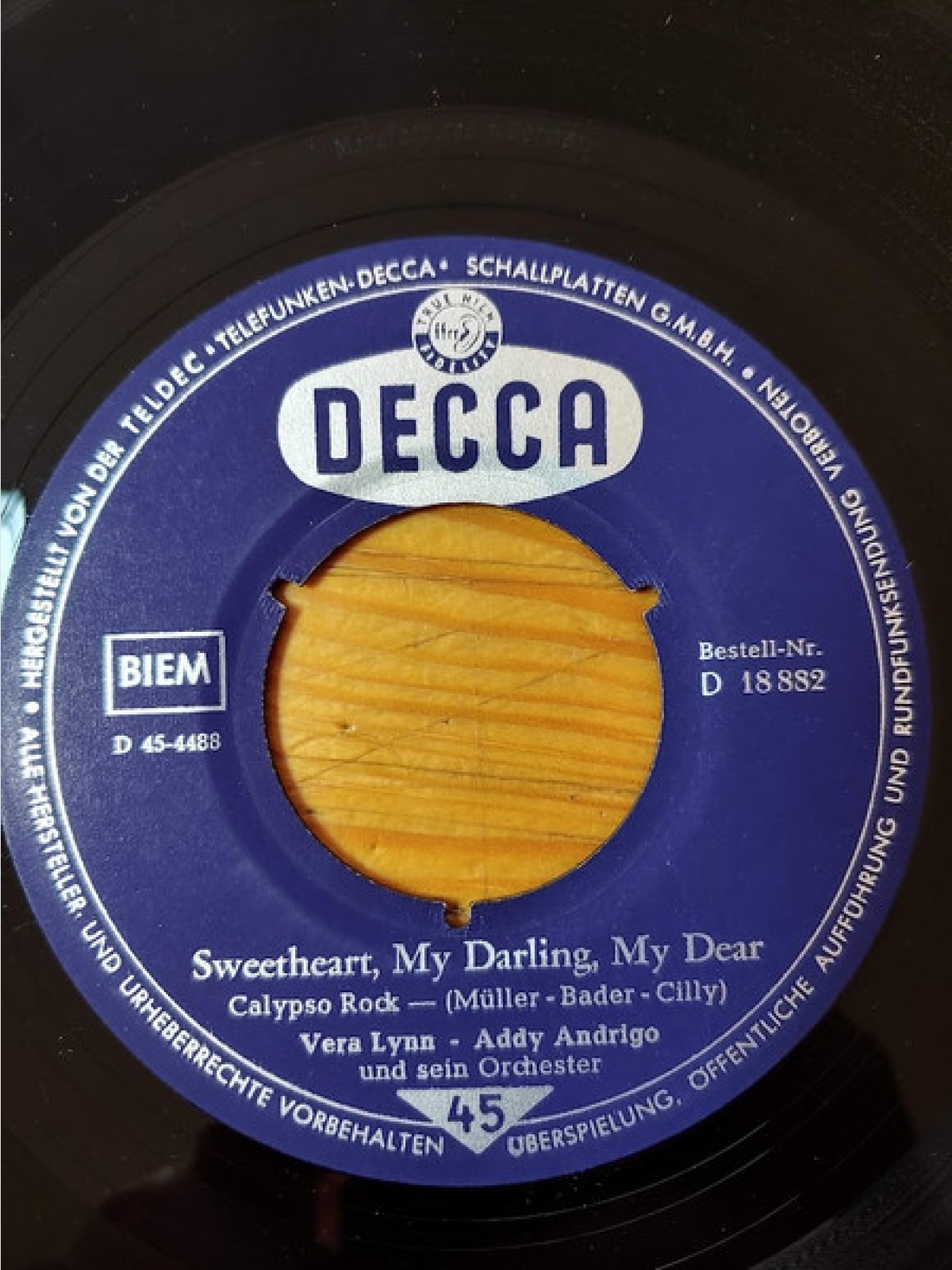 Vinyl / Vera Lynn, Addy Andrigo Und Sein Orchester - Bon Giorno / Sweetheart, My Darling, My Dear