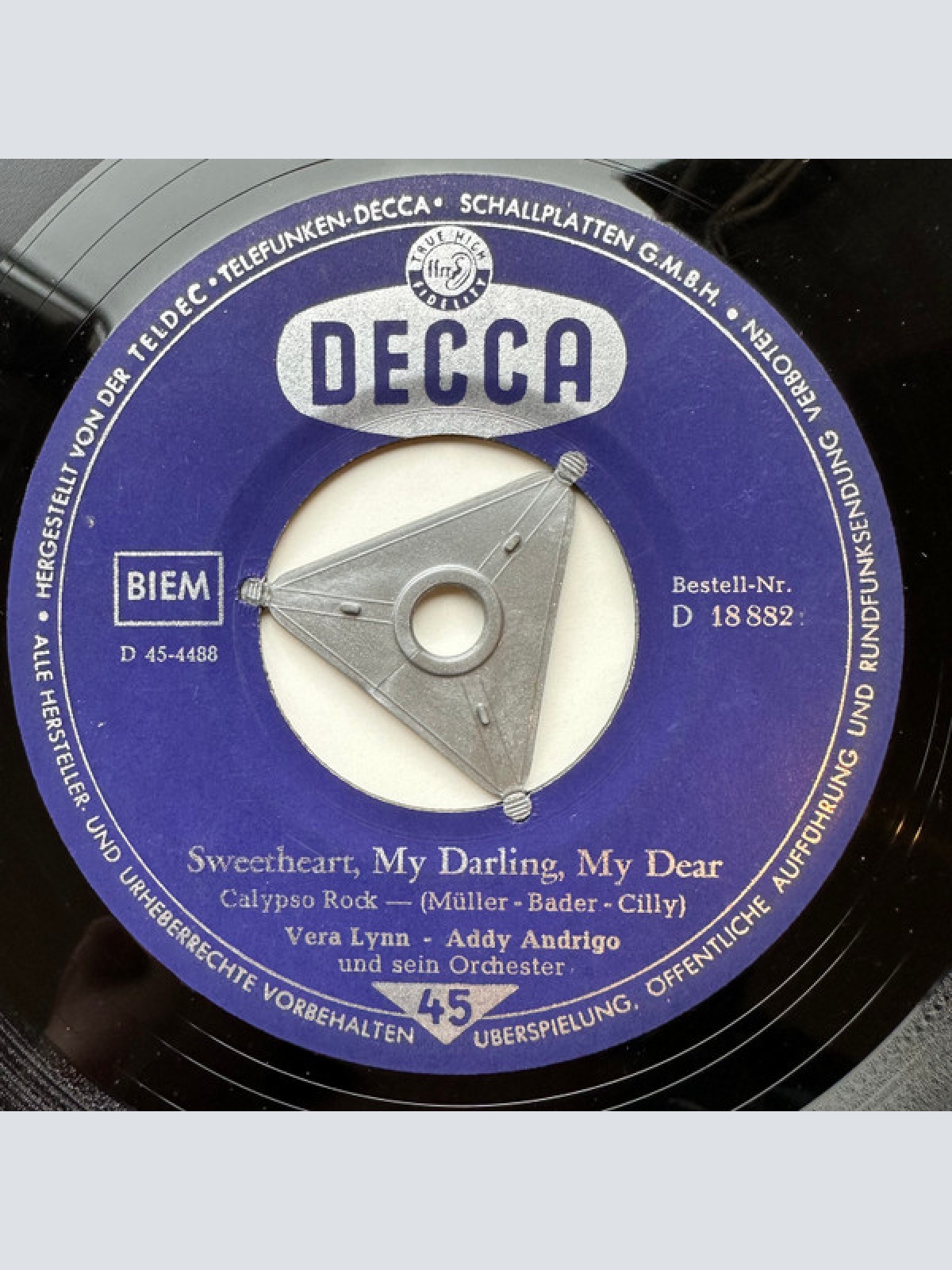 Vinyl / Vera Lynn, Addy Andrigo Und Sein Orchester - Bon Giorno / Sweetheart, My Darling, My Dear