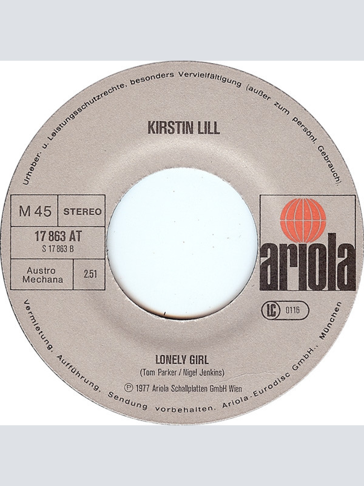 Vinyl / Kirstin Lill - Help Me, Save Me