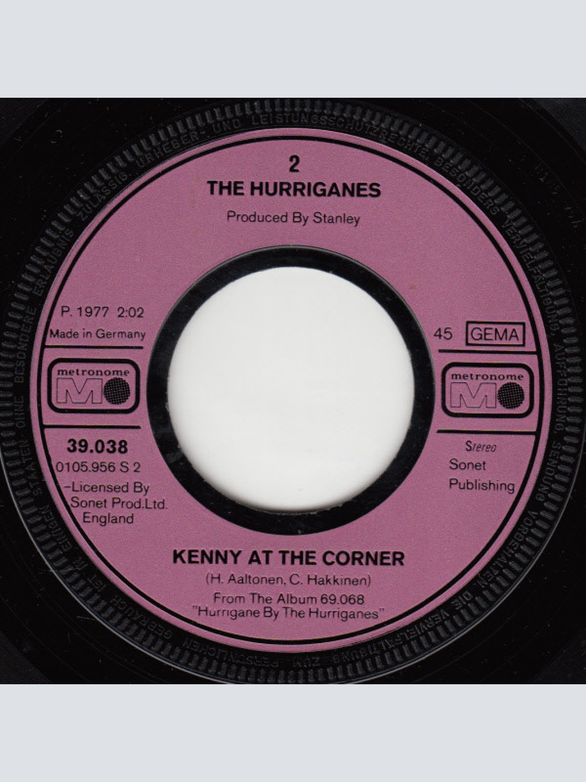 Vinyl / Hurriganes - Get On