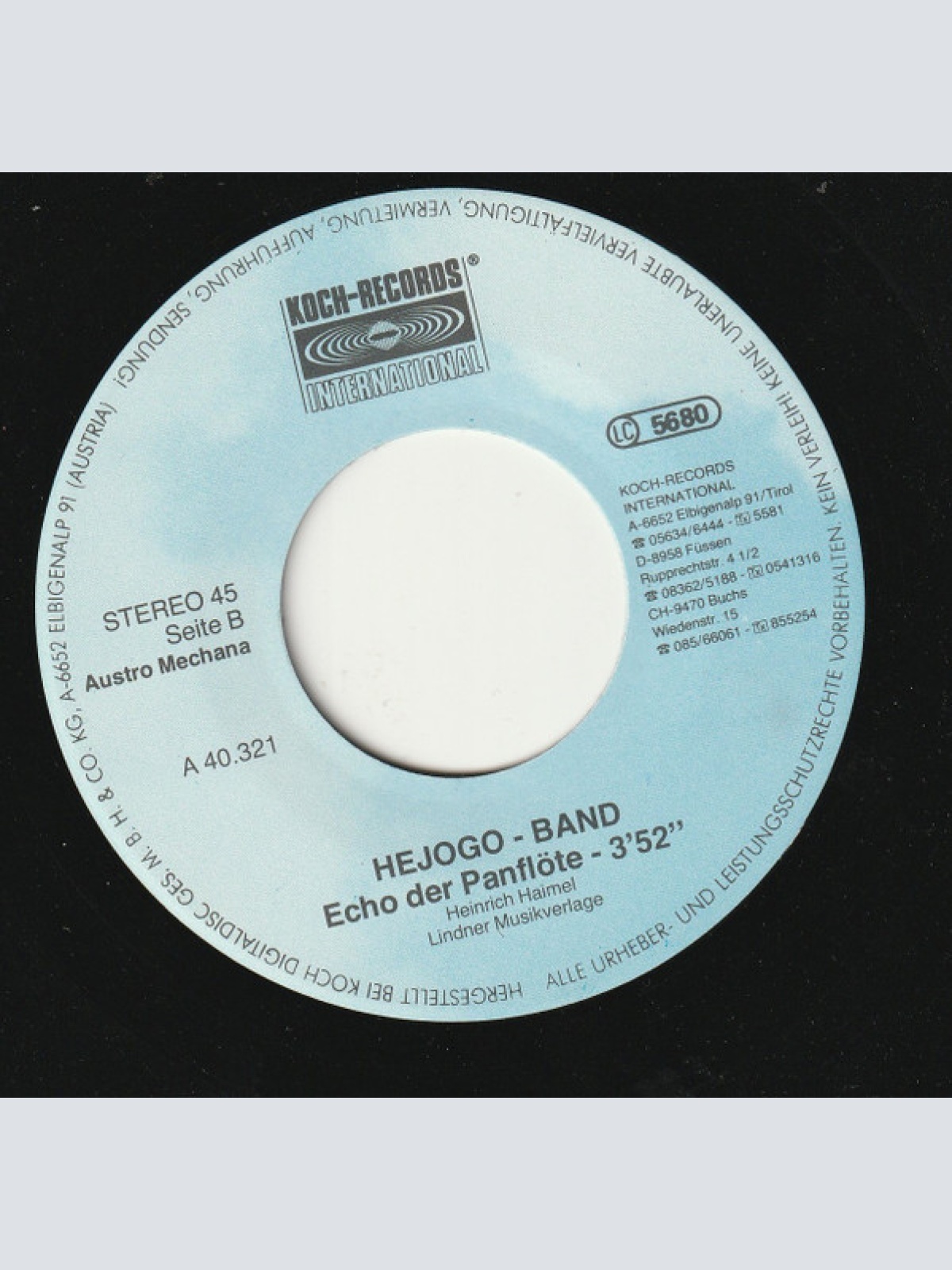 Vinyl / Hejogo Band - So Wie Du