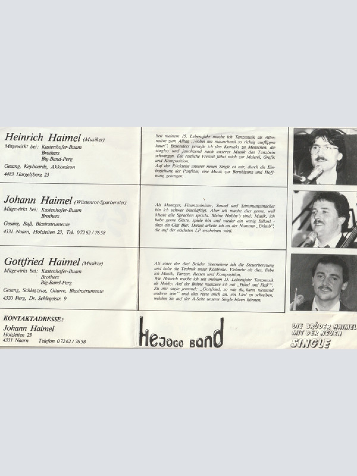 Vinyl / Hejogo Band - So Wie Du