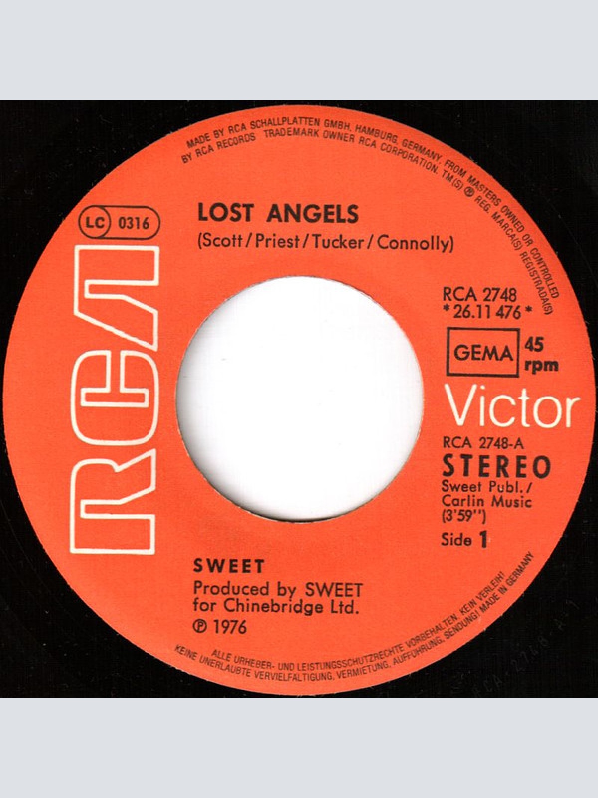 Vinyl / Sweet* - Lost Angels