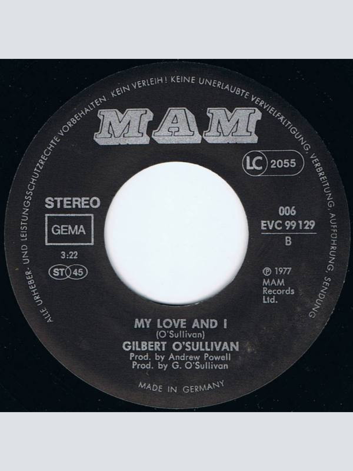 Vinyl / Gilbert O'Sullivan - You've Got Me Going / My Love And I