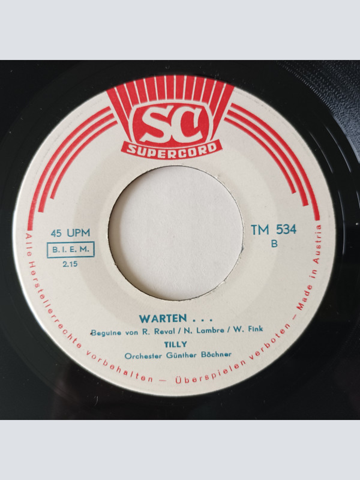 Vinyl / Tilly (2), Orchester Günther Böchner - Schliess Deine Augen Und Träum