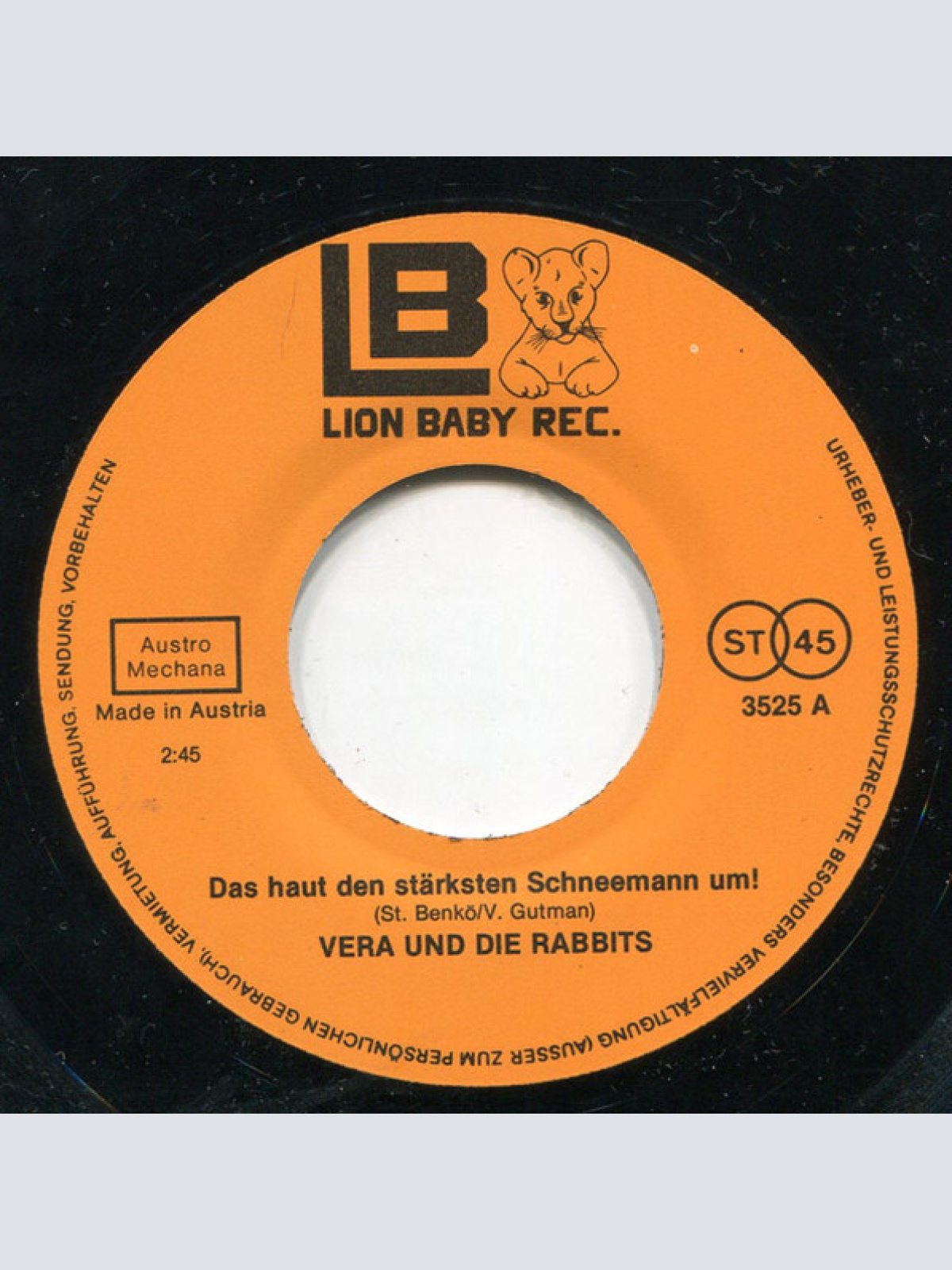 Vinyl / Vera And The Rabbits* - Das Haut Den Stärksten Schneemann Um (Hasentanz)