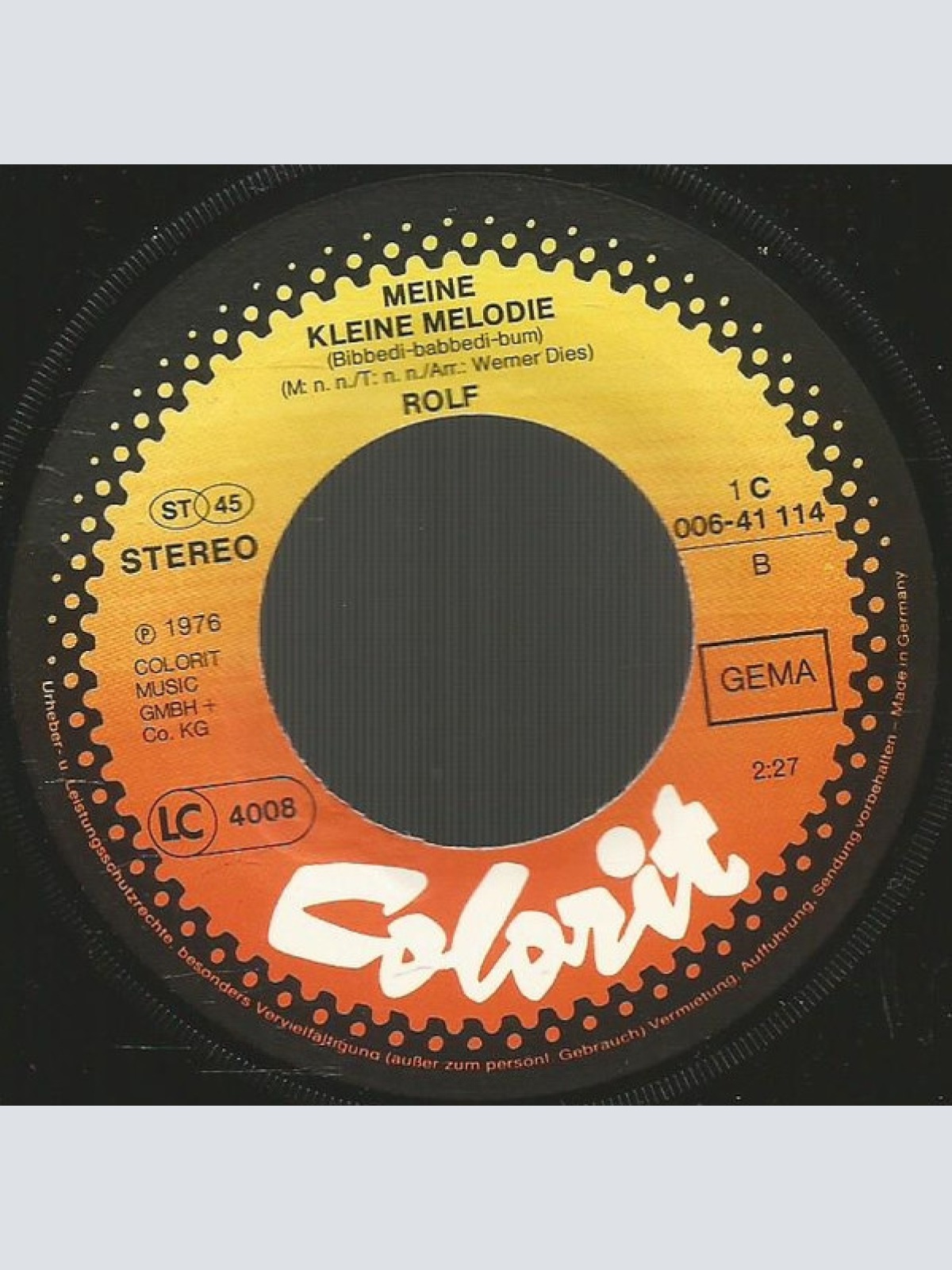 Vinyl / Rolf (17) - Ich Bin Der Kleinste Jodler Der Welt