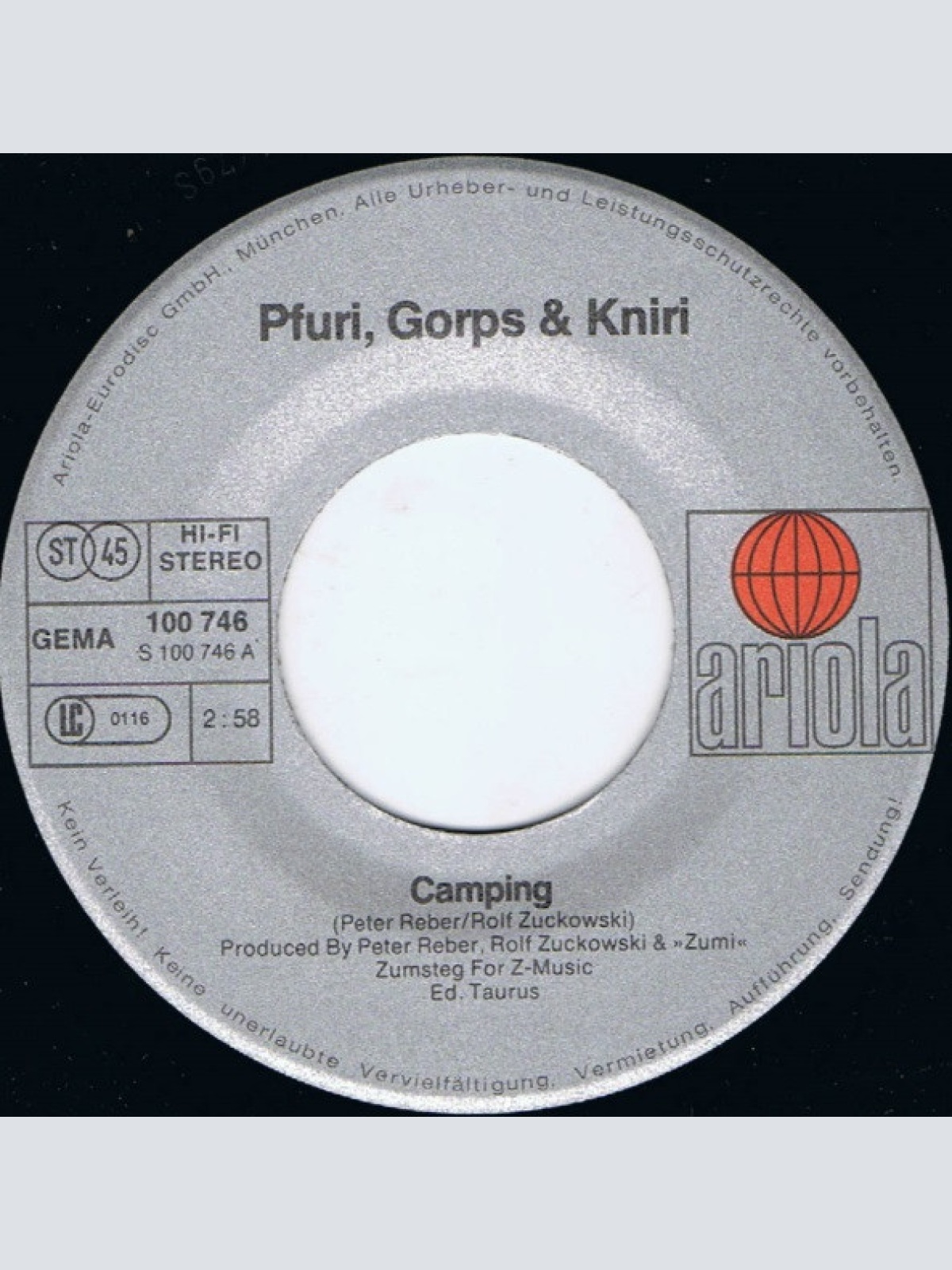 Vinyl / Pfuri, Gorps & Kniri - Camping