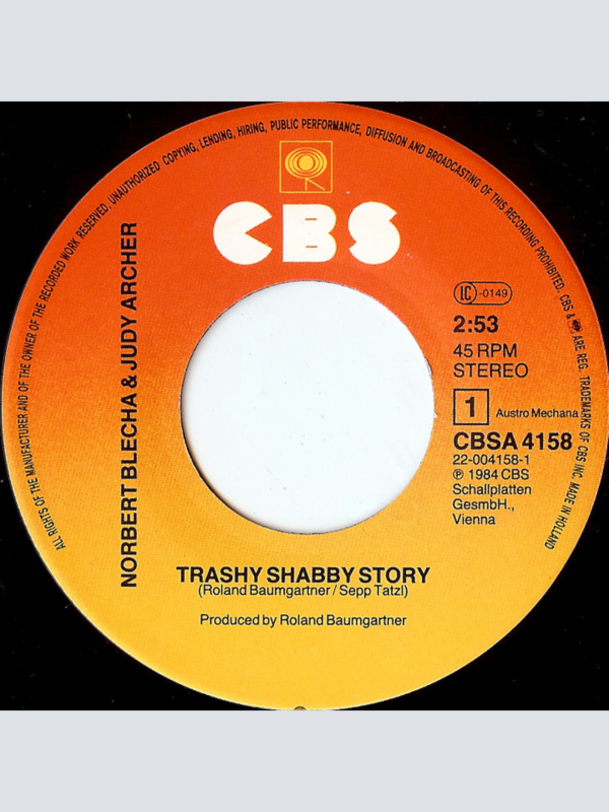 Vinyl / Norbert Blecha & Judy Archer - Trashy Shabby Story