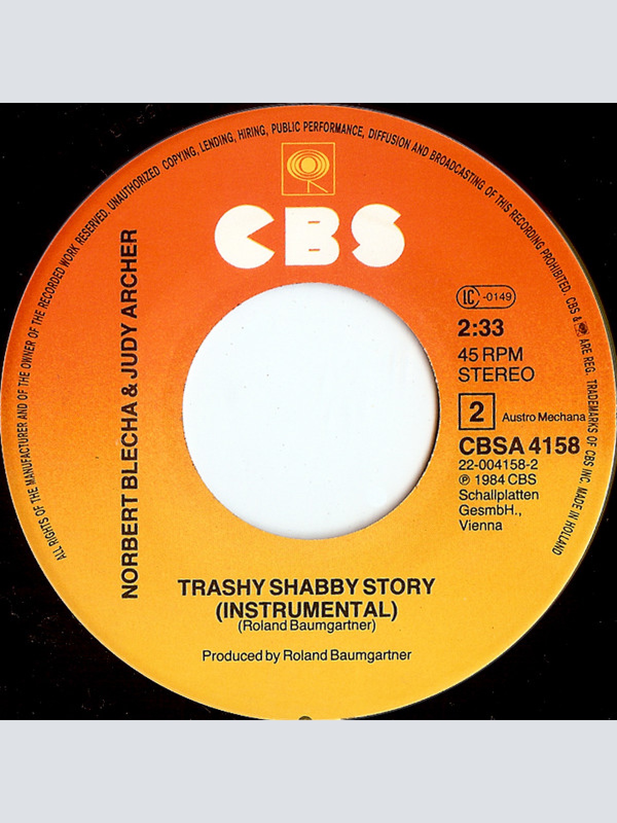 Vinyl / Norbert Blecha & Judy Archer - Trashy Shabby Story