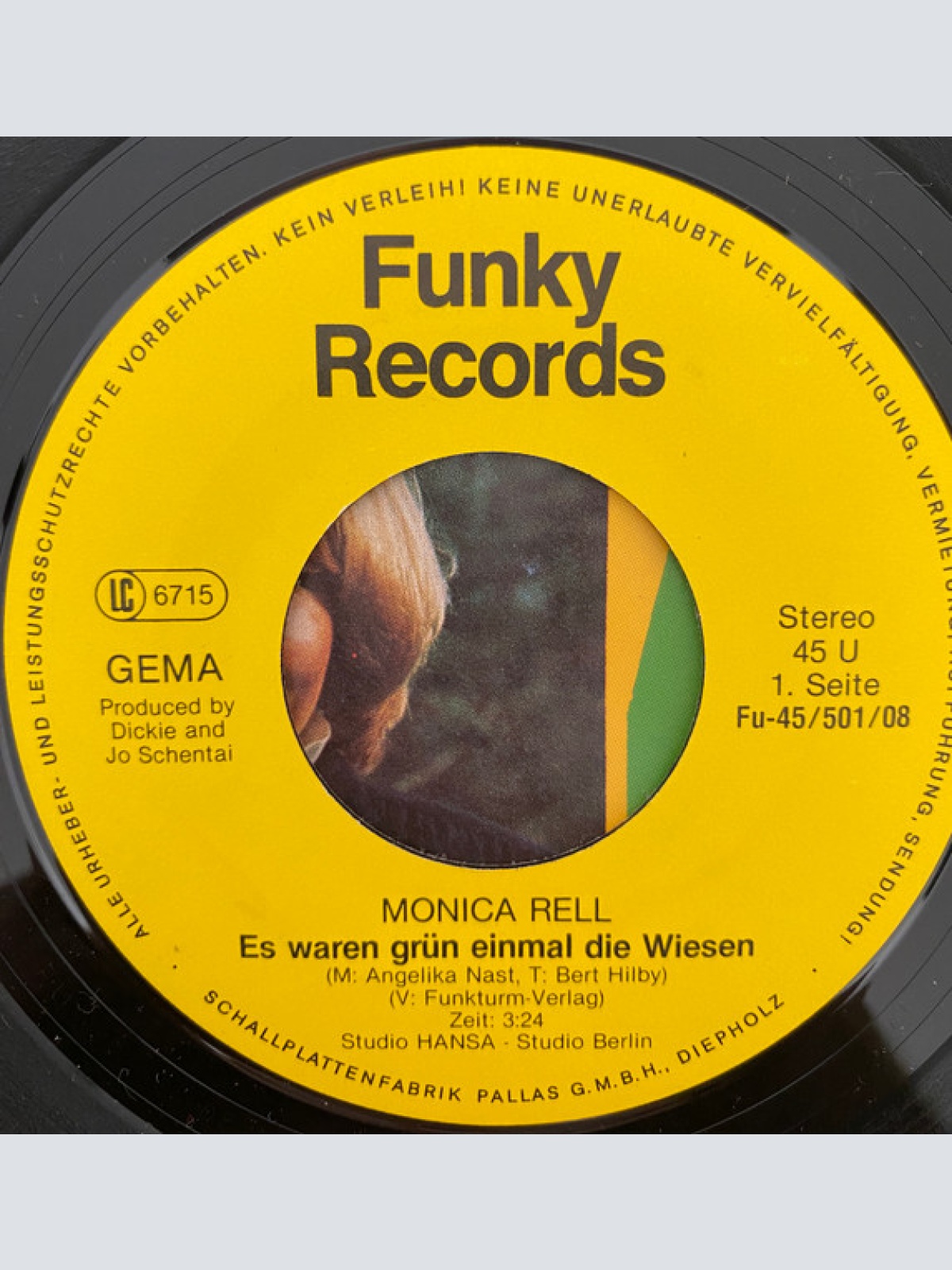 Vinyl / Monica Rell - Es Waren Grün Einmal Die Wiesen / Ja Wir Fahren (Niedersachsenlied)