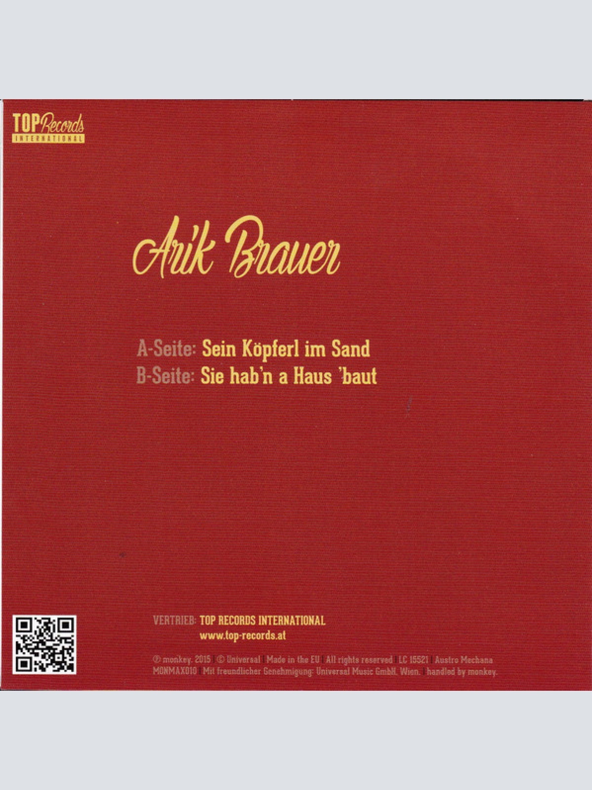 Vinyl / Arik Brauer - Sein Köpferl Im Sand / Sie Hab`n A Haus Baut