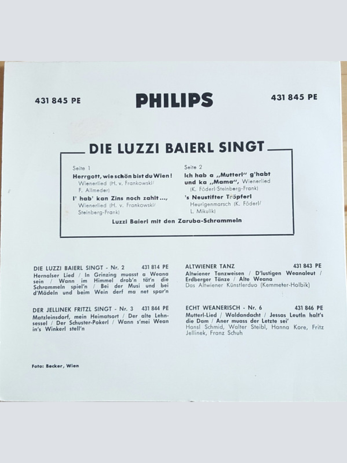 Vinyl / Luzzi Baierl Mit Den Zaruba-Schrammeln* - Die Luzzi Baierl Singt, Nr. 3