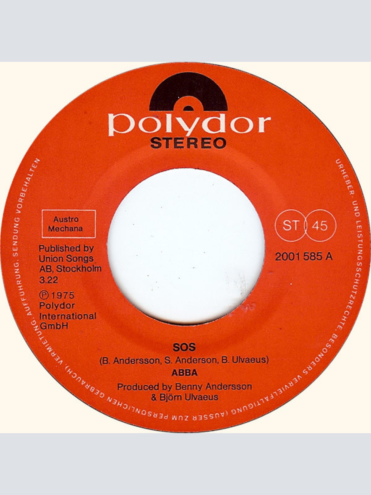 Vinyl / ABBA - S.O.S.