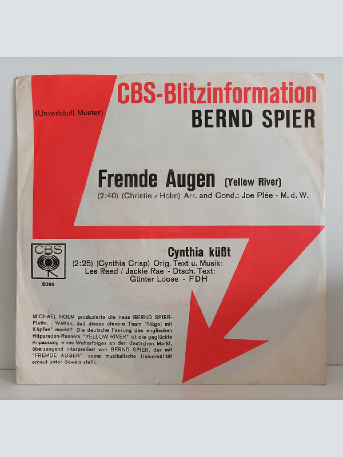 Vinyl / Bernd Spier - Fremde Augen
