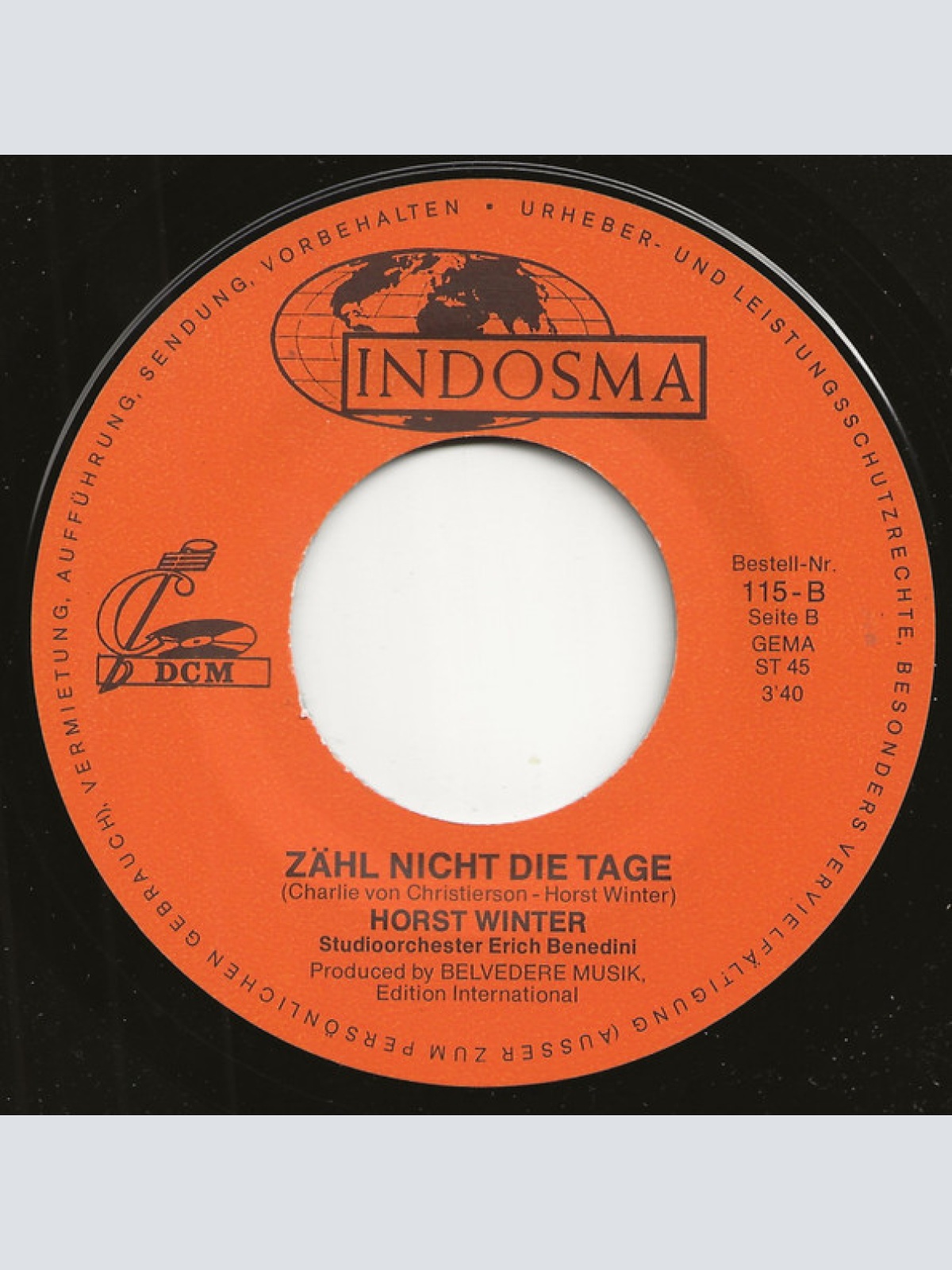 Vinyl / Horst Winter - Autofahrer, Komm Gut Heim