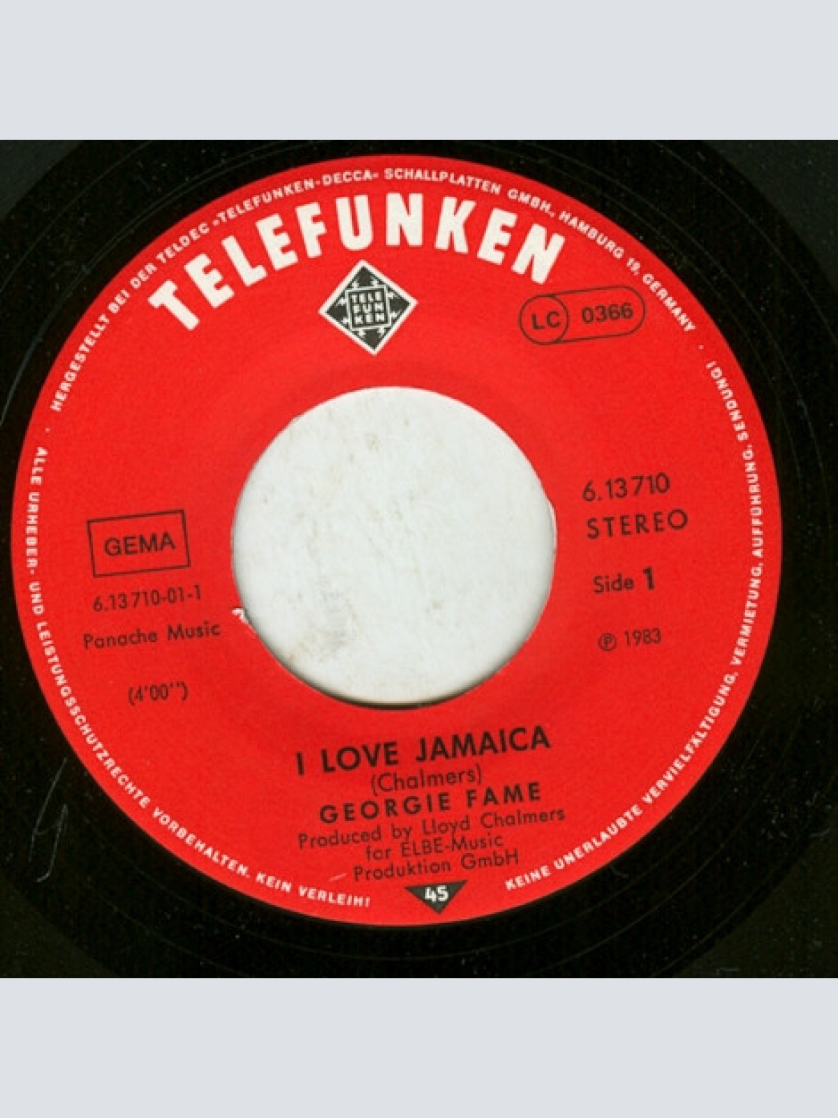 Vinyl / Georgie Fame - I Love Jamaica / Everything I Own