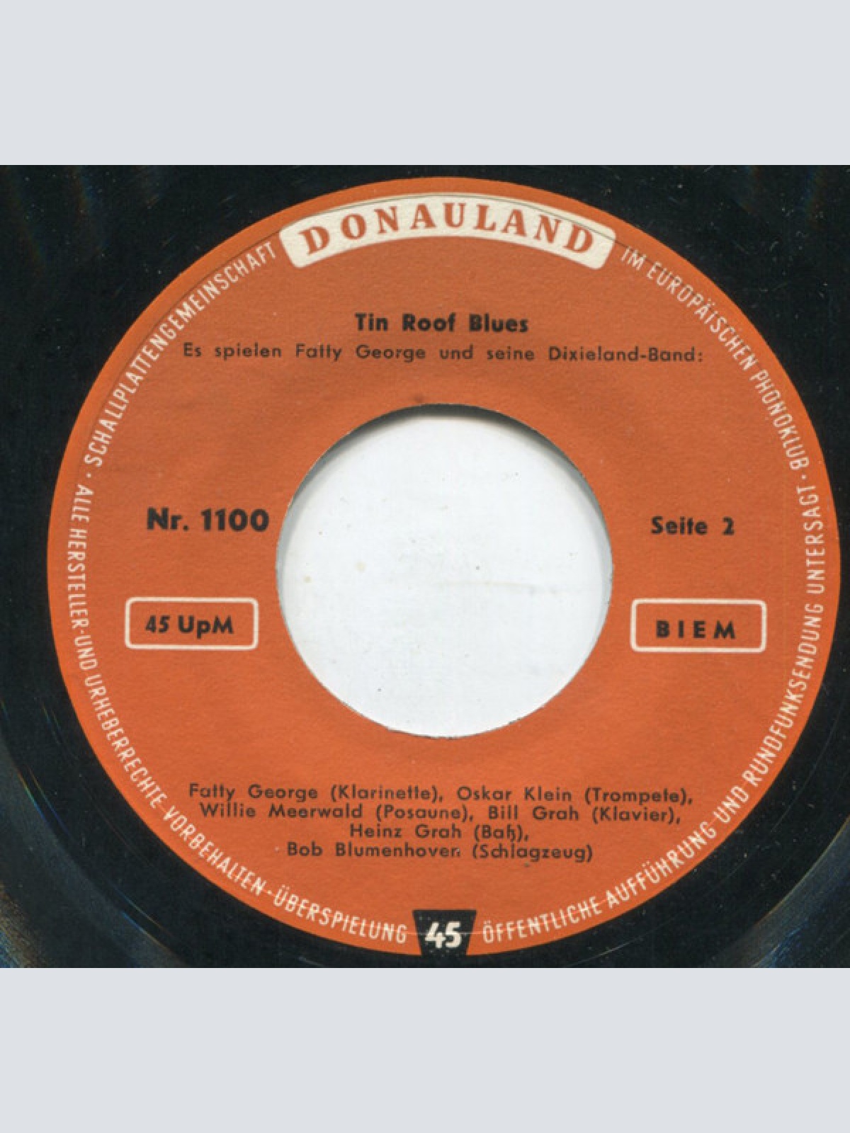 Vinyl / Fatty George Und Seine Dixieland-Band* - That's A Plenty / Farewell Blues / Tin Roof Blues